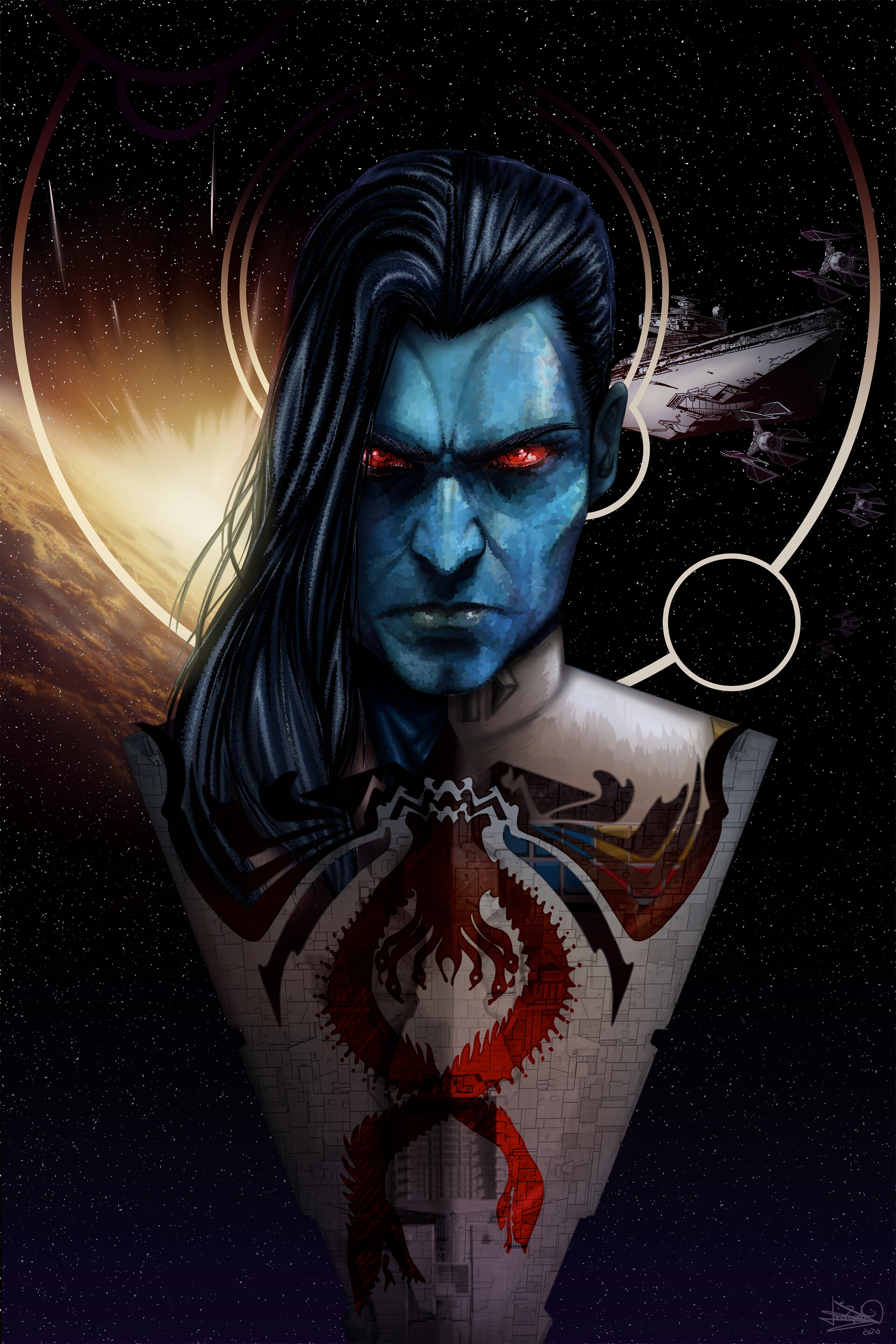Thrawn fanart poster inspired by the Thrawn novel (2017). 