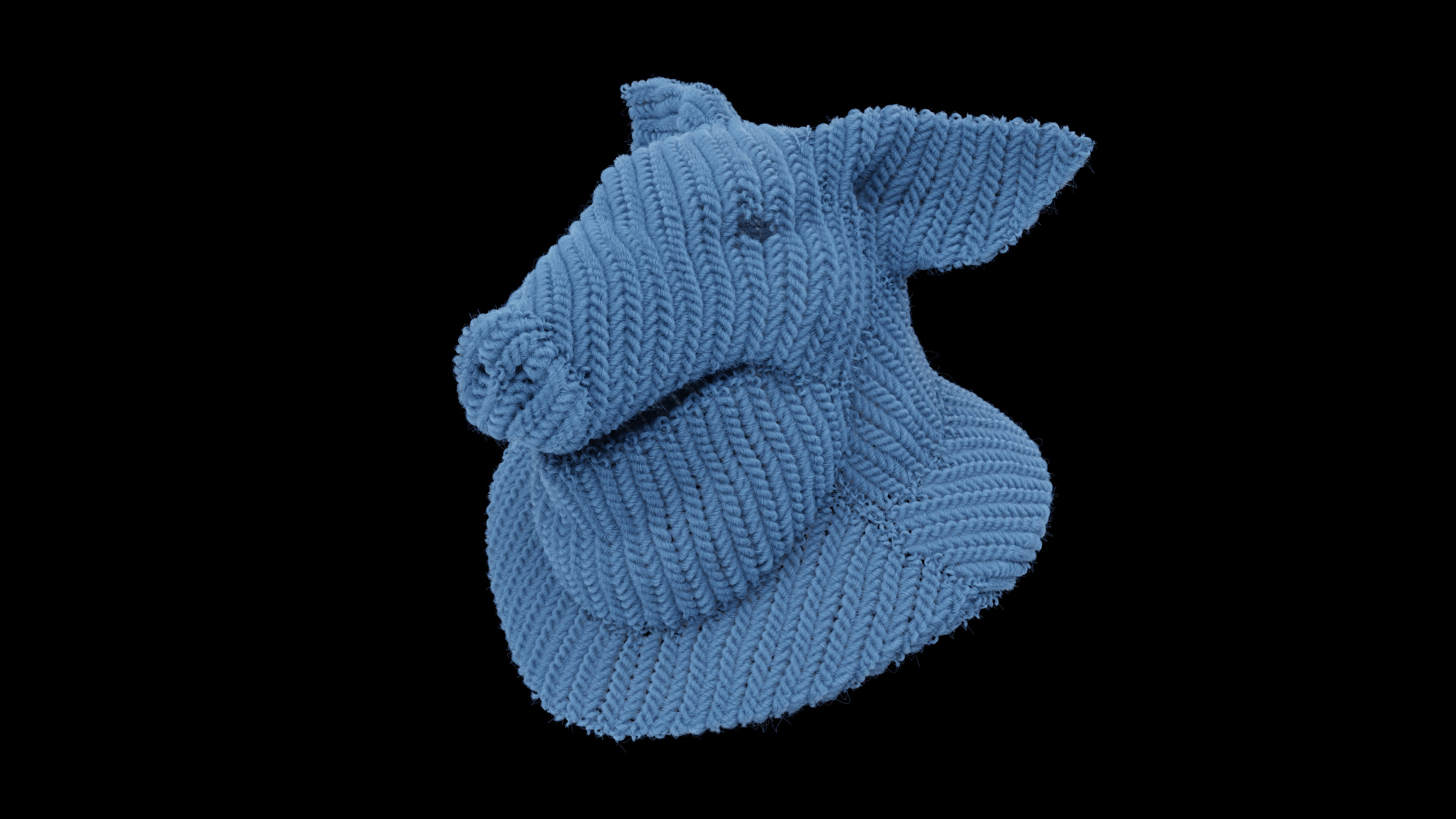 Rendered as strands. Rendering time was pretty high.
