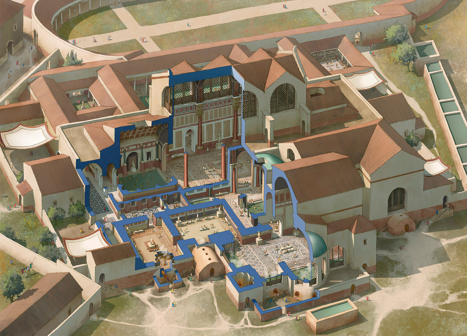 Bird's eye + cutaway