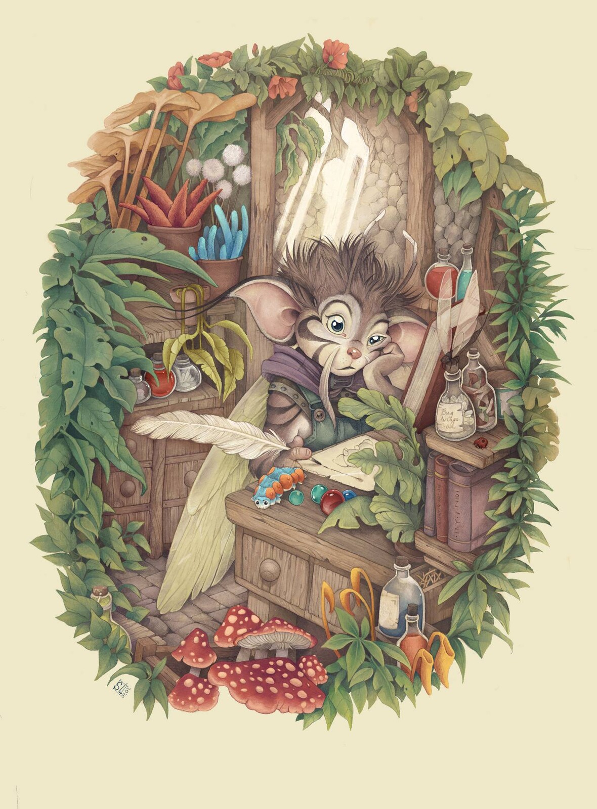 Illustrated on Procreate using the HB brush. Fairy Creature of my own creation 