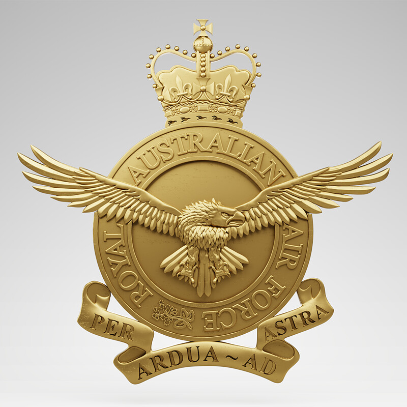 3D Printable Royal Australian Air Force Crest 