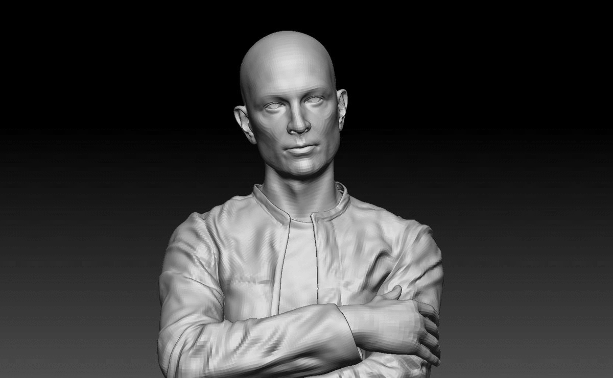 Break Down
Poseable Subtool --&gt; Final Bust --&gt; Clay Presentation