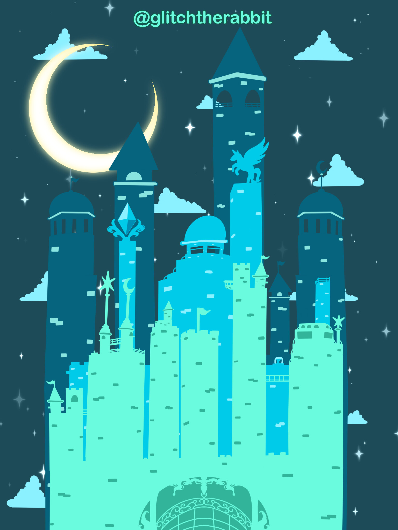ArtStation - Castle By Moonlight