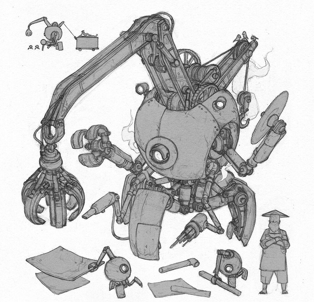 The Scrapper and the Baby Scrappers take apart junk at the scrapyard. Salvaging what they can to meet the never ending demand for metal in the Imperial City. 
