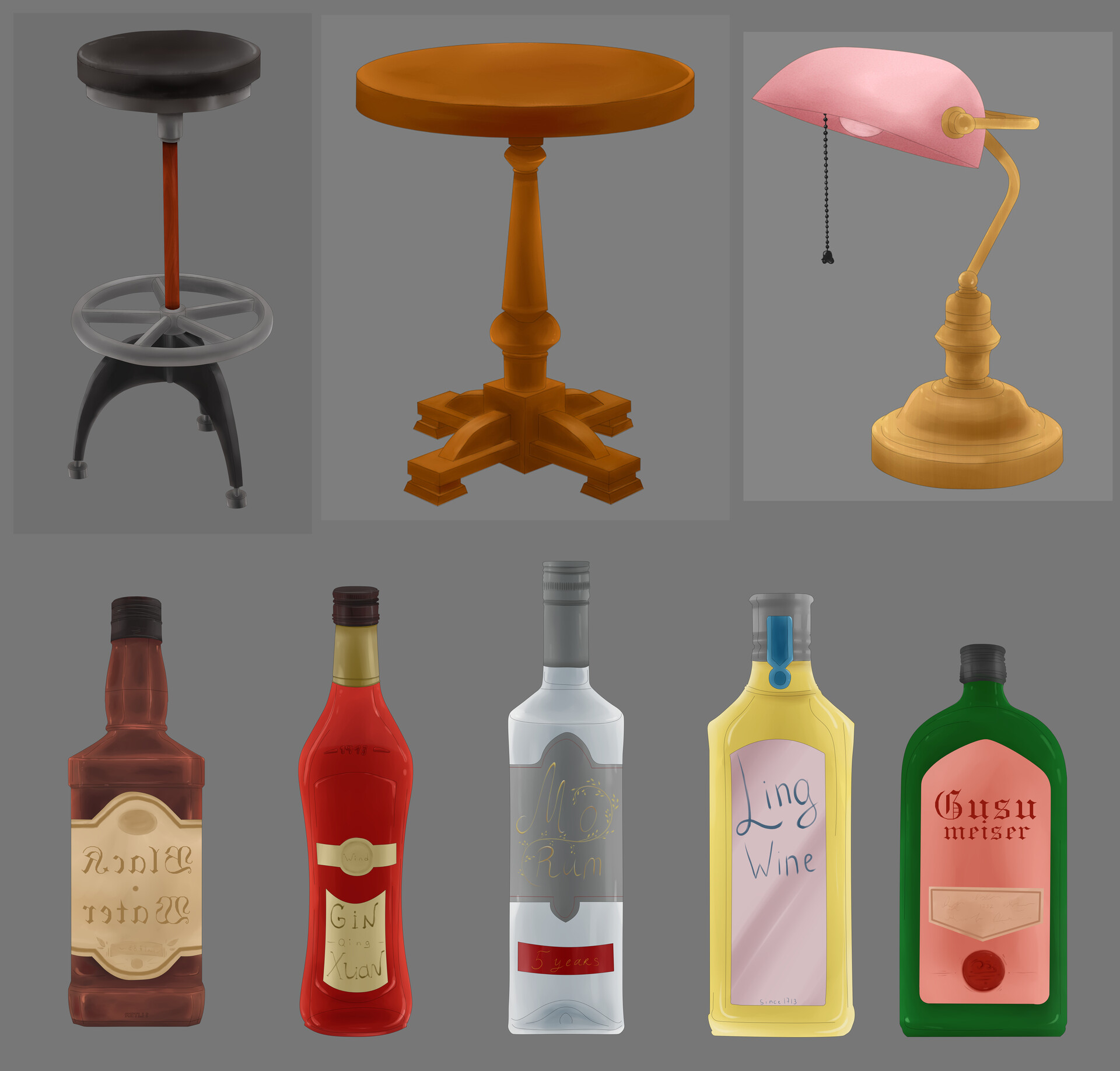 ArtStation Old Bar Props