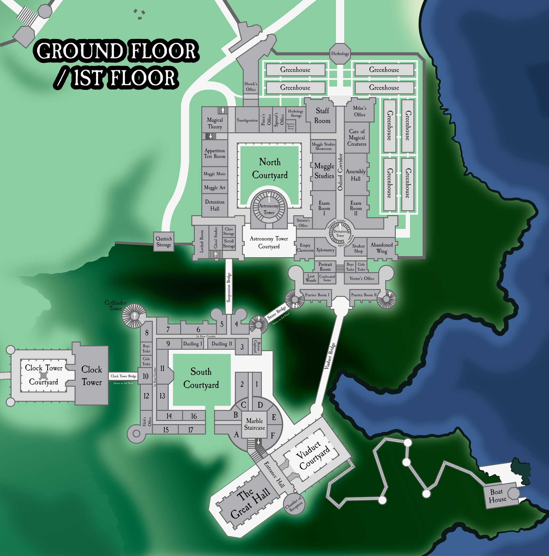 Hogwarts School Map