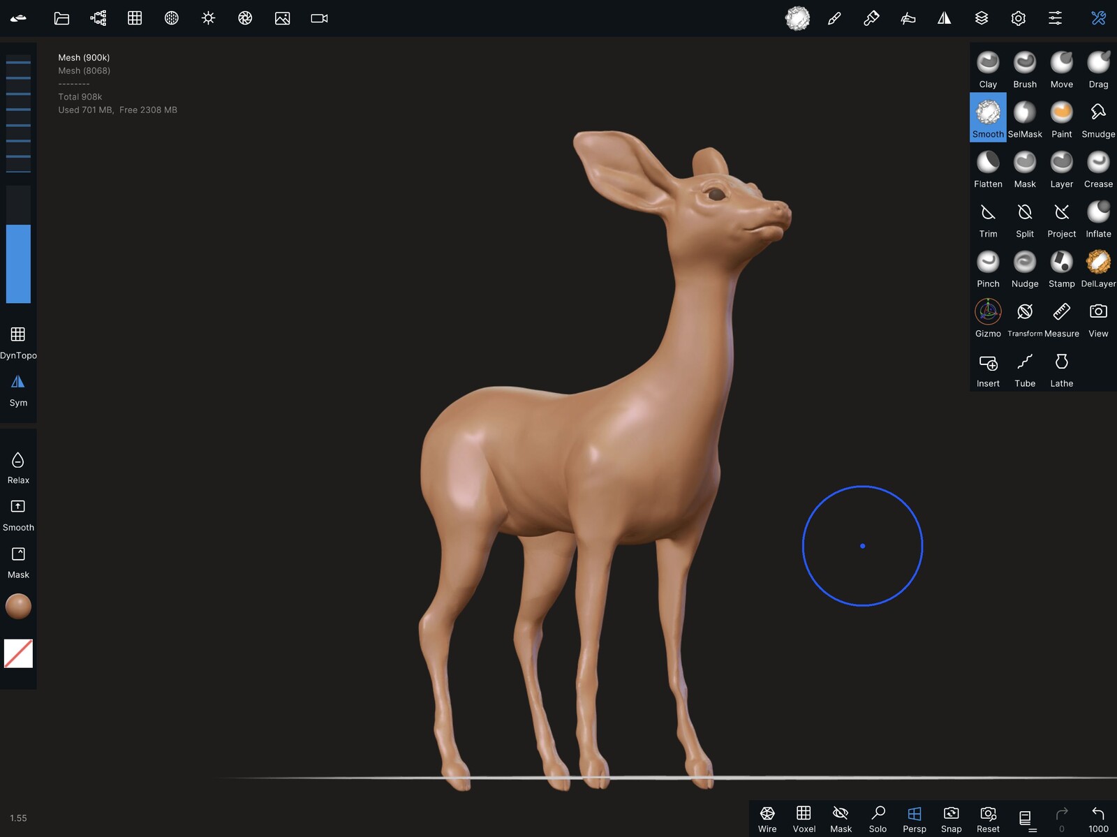 Deer sculpt step2