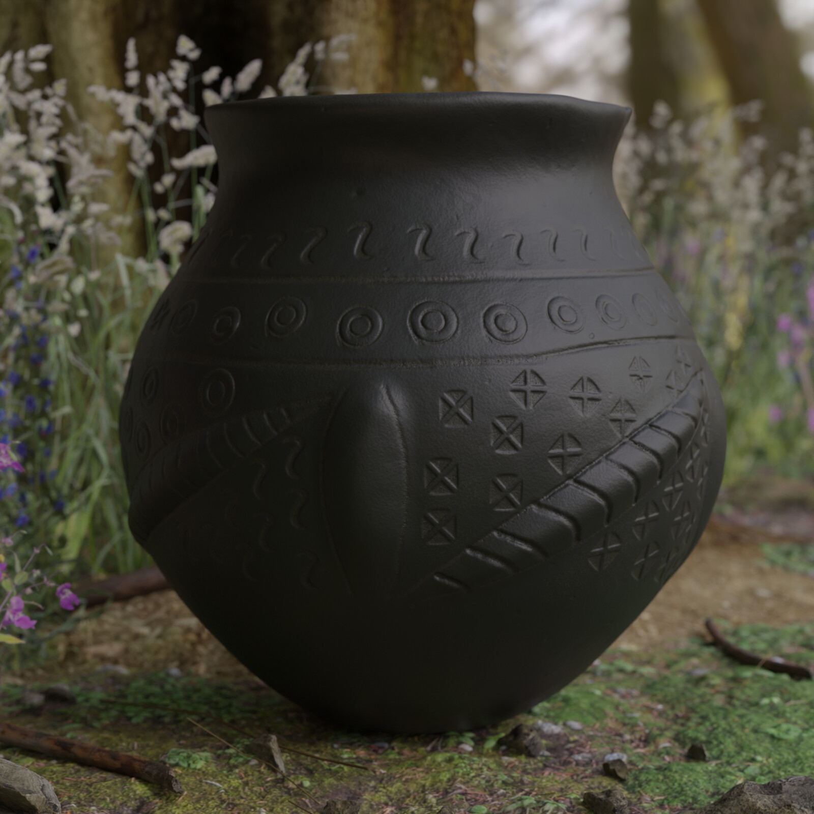 Digital sculpt of pot