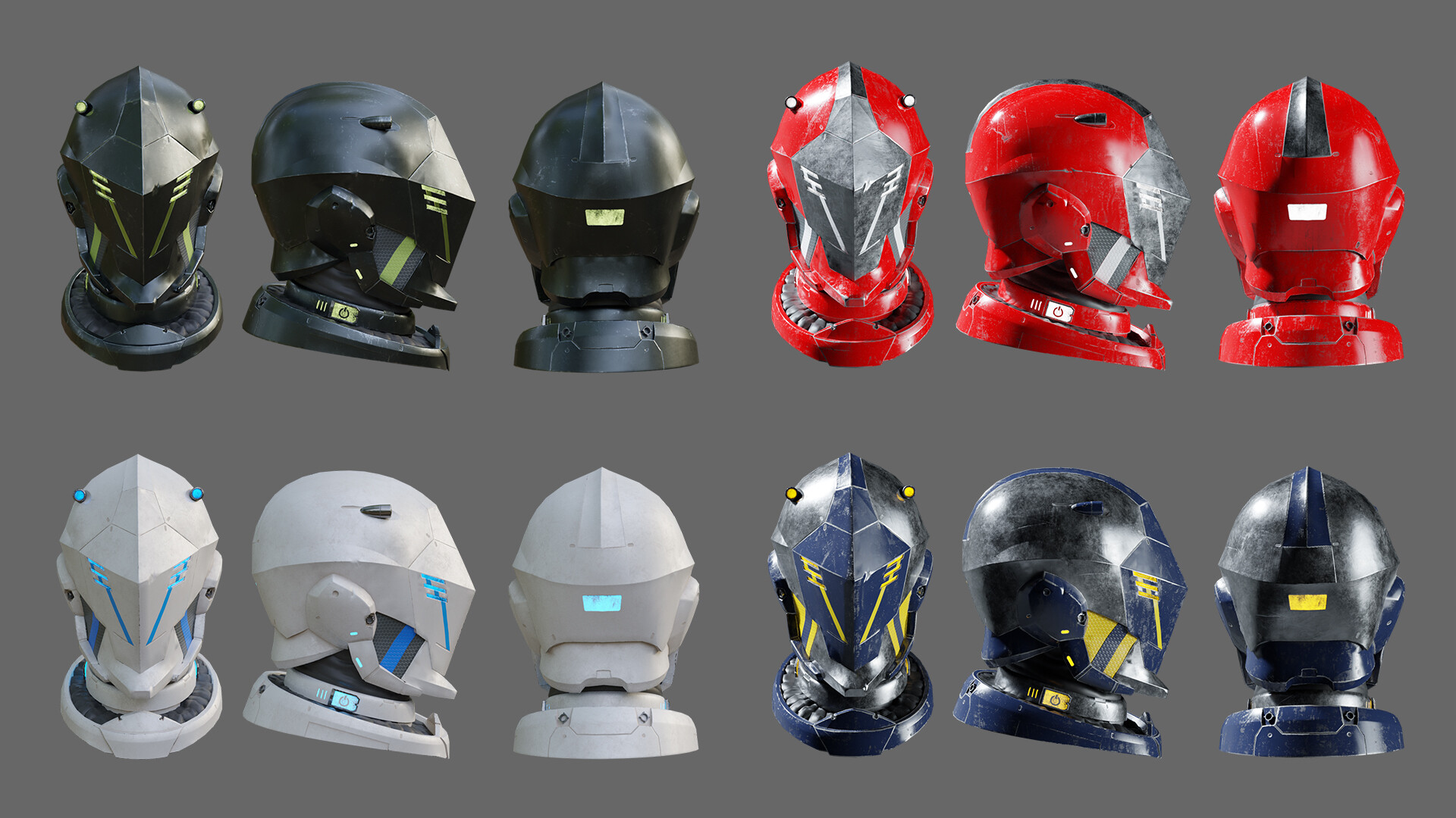sci fi helmet mesh zbrush
