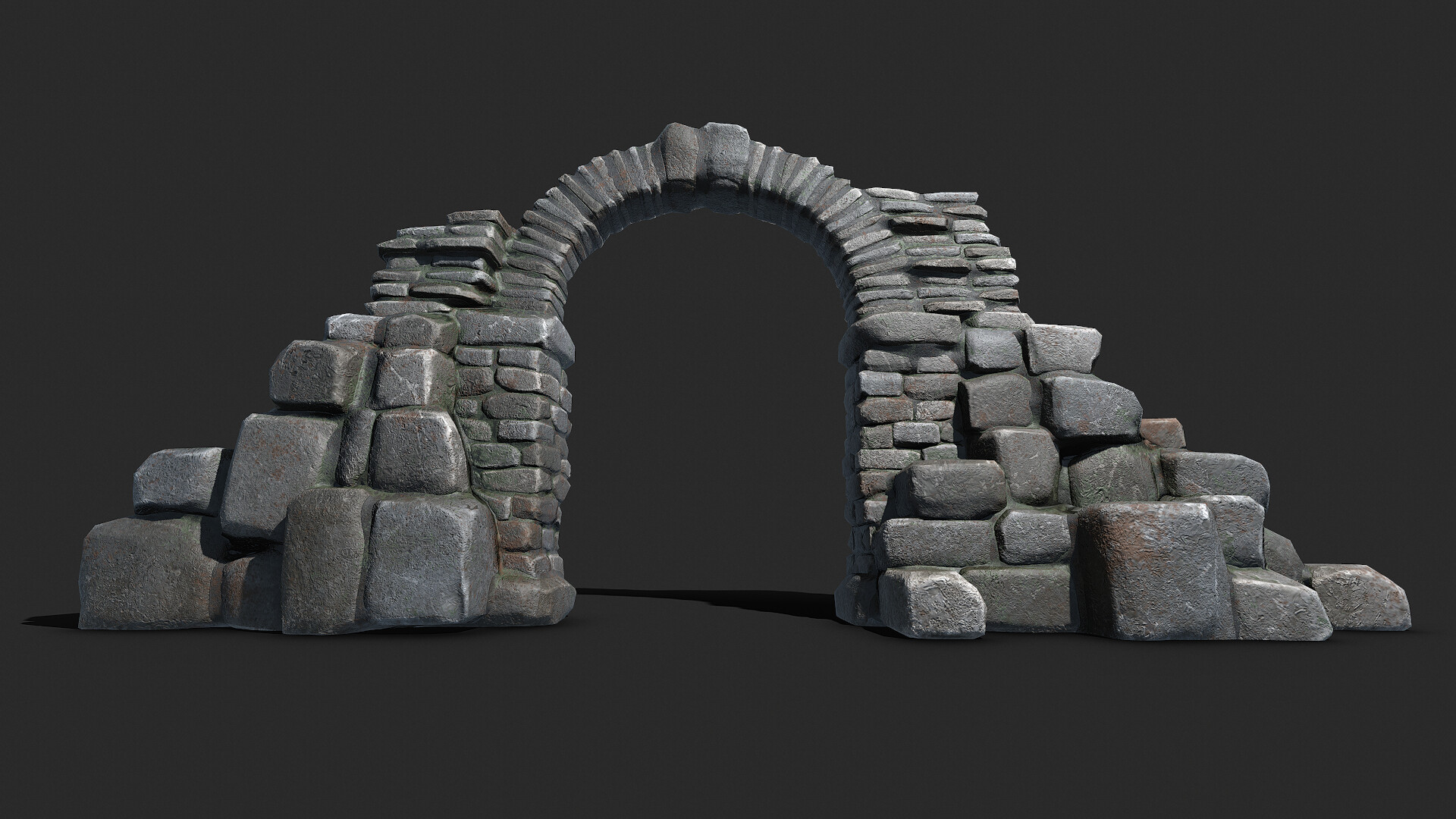 ArtStation Ancient mossy stone arc
