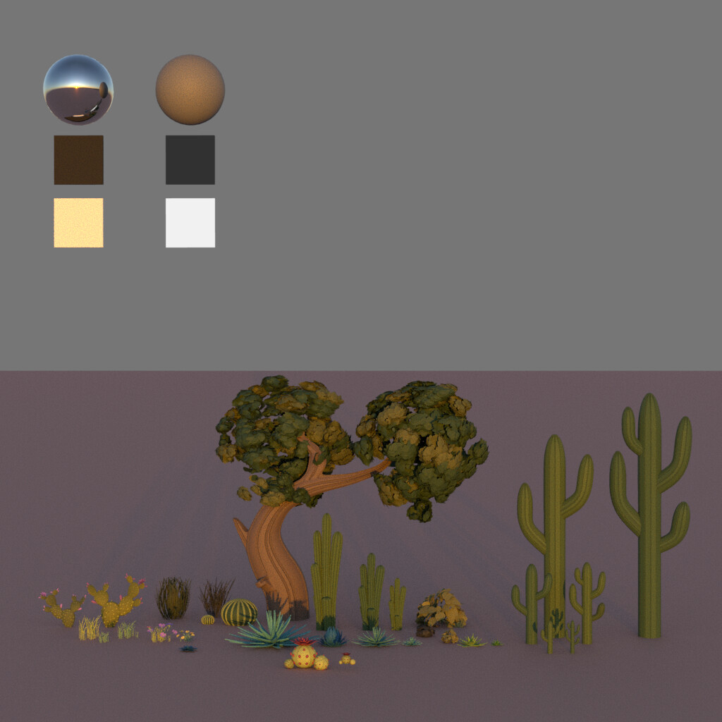 Example of lookdev - Plants