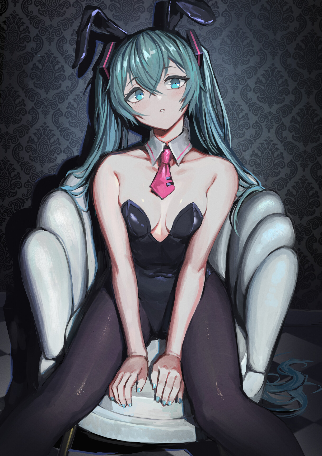 Bunny Girl Miku Fanart (~>.<)~ stevenartzhhh - Illustrations ART