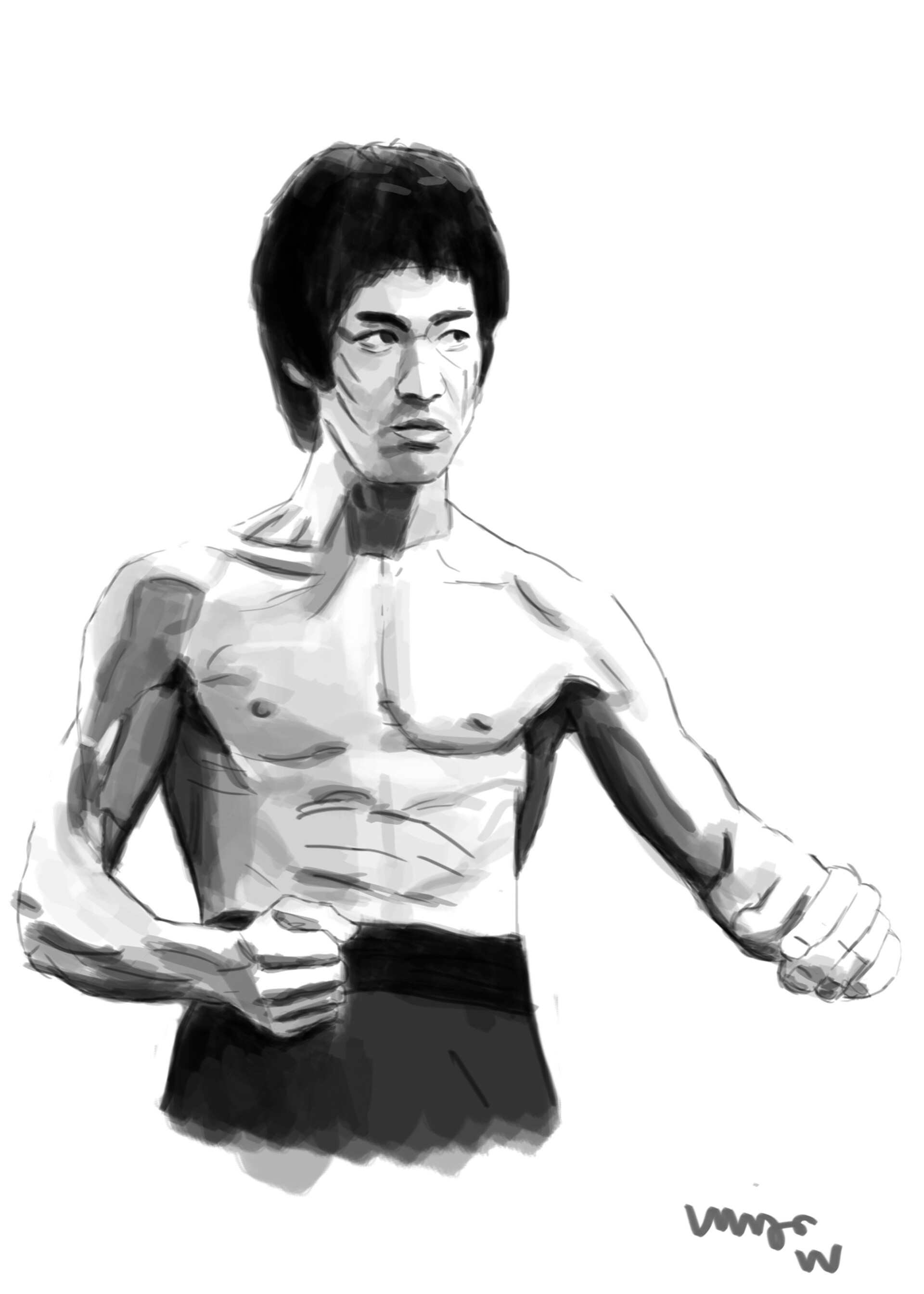 ArtStation - Bruce Lee Speed Draw