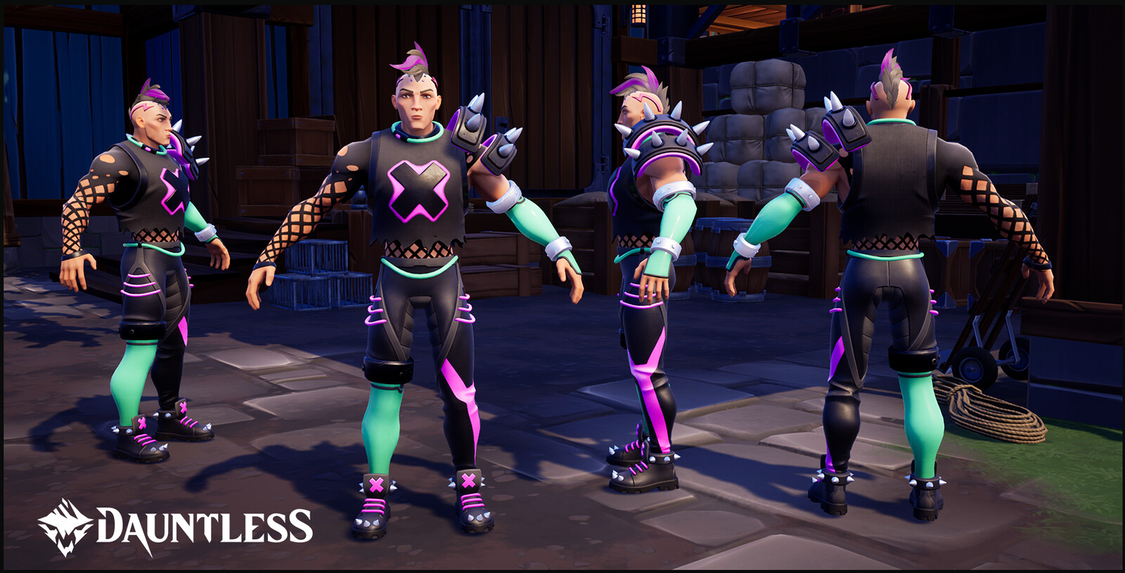 Punk outfit. LVL 1 Hunt Pass reward for the season of Aetherpunk.