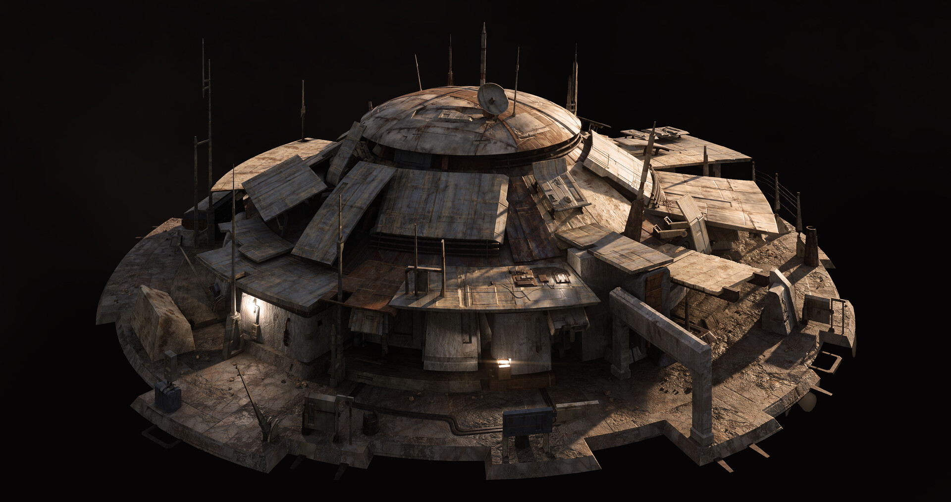 Kitbash3d_-_Outpost. 70.003 Аванпост. 3d Форпост. Kitbash Bridge.