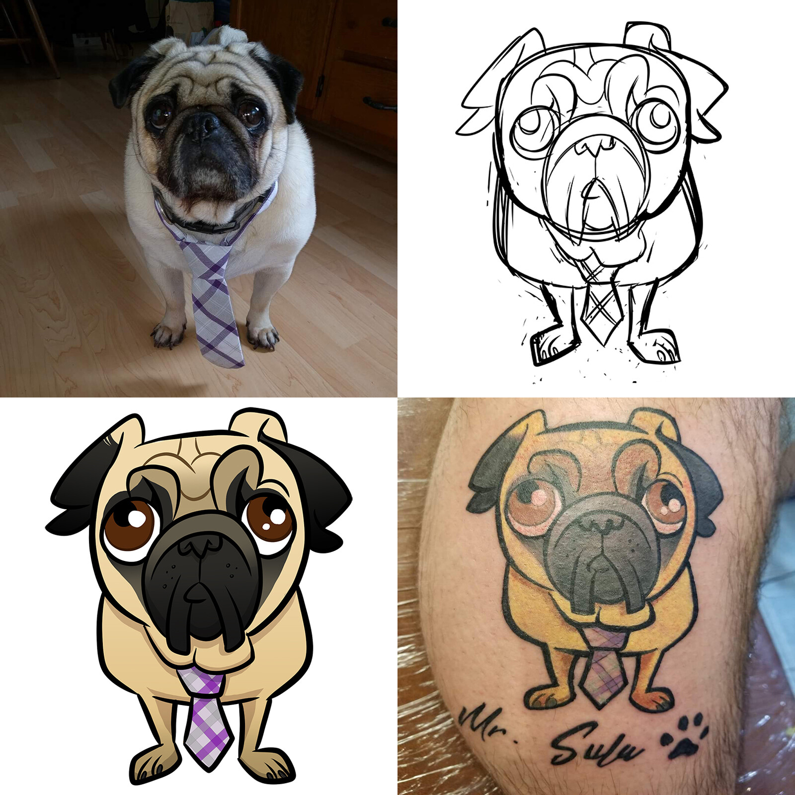 The 100+ Best Dog Tattoos of All Time | Page 4 of 6 | The Paws | Dog tattoos,  Pug tattoo, Tattoos for dog lovers