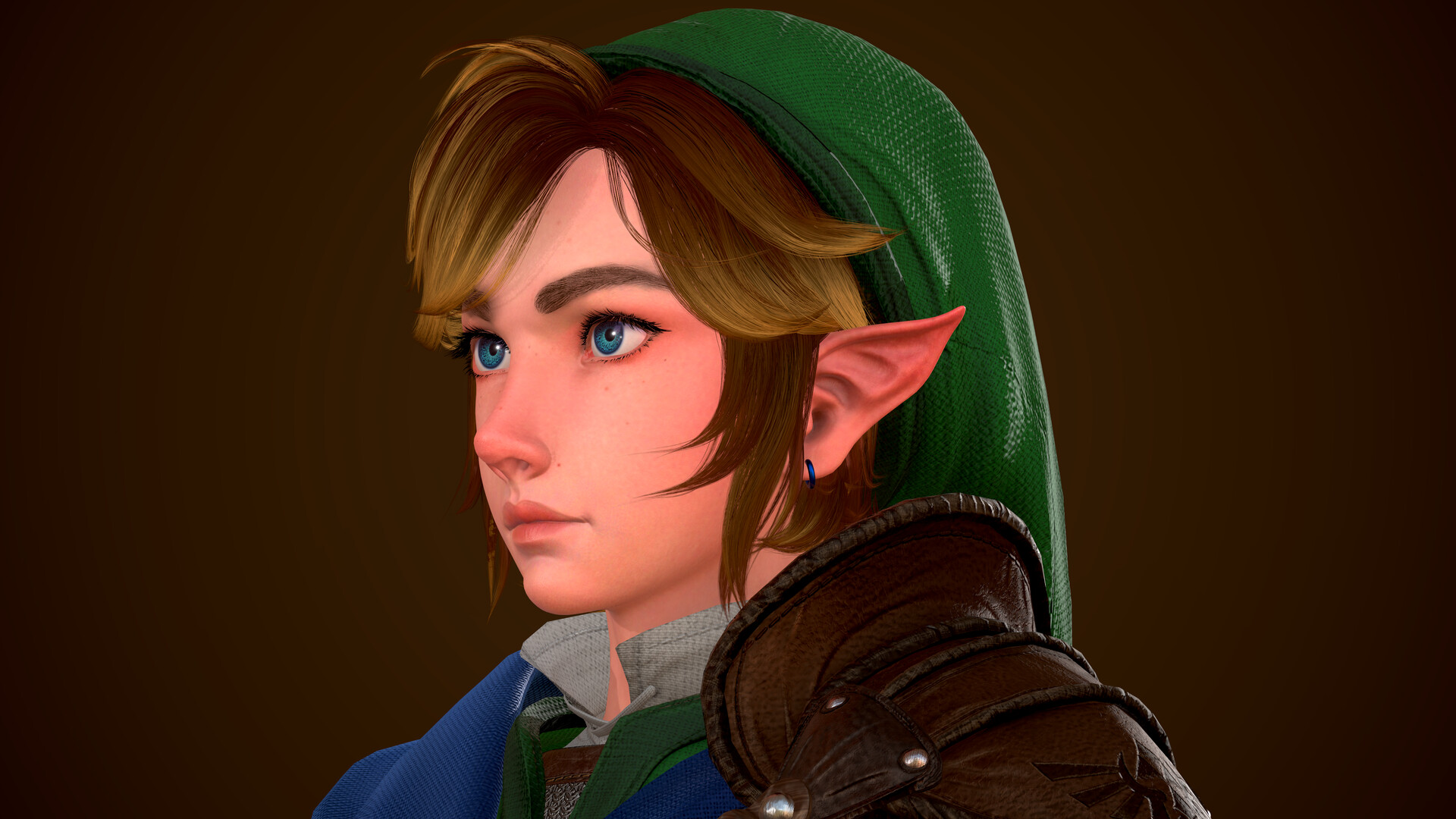 ArtStation - Adult Link - Zelda Ocarina of Time bust.