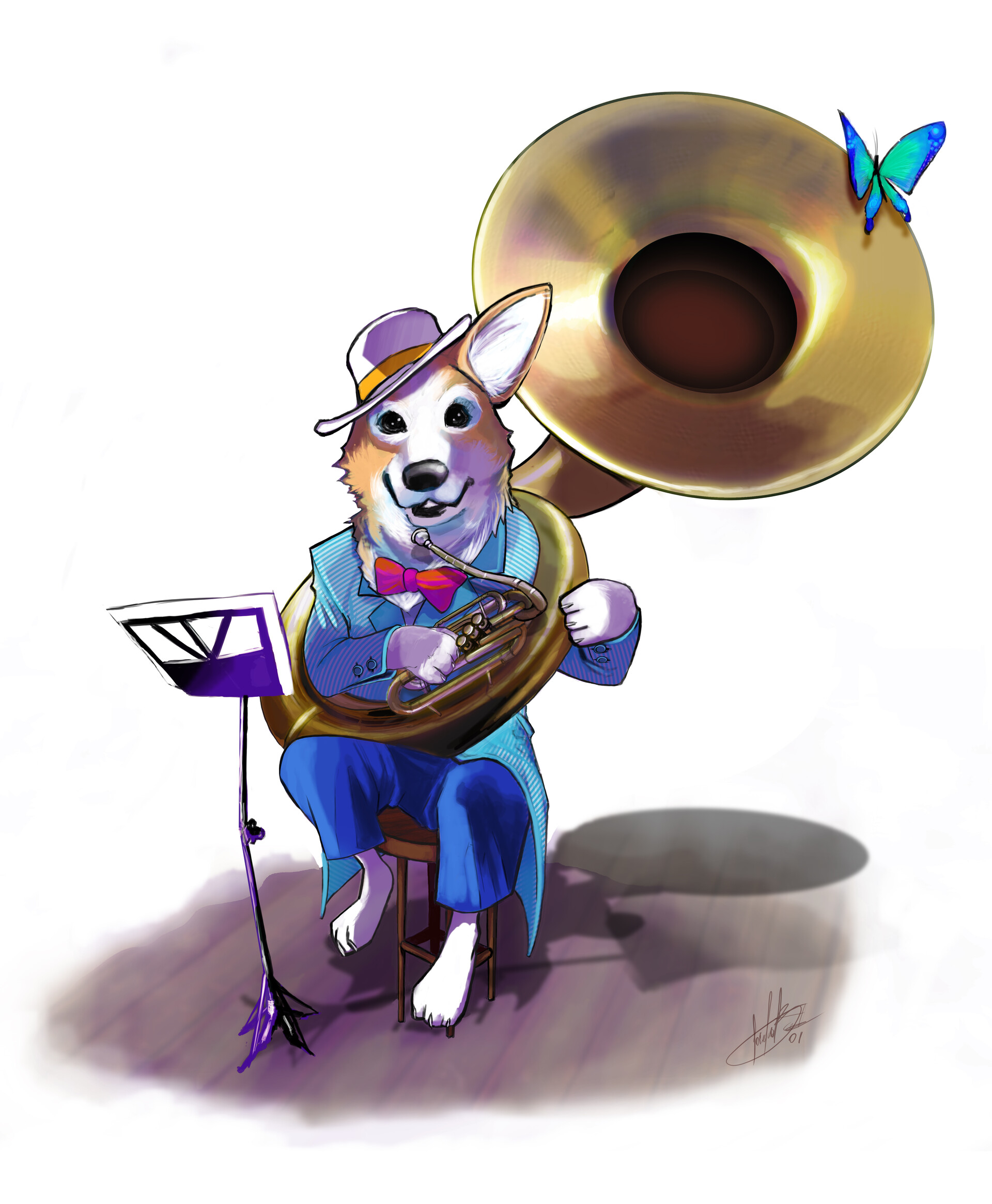 ArtStation A sousaphone player
