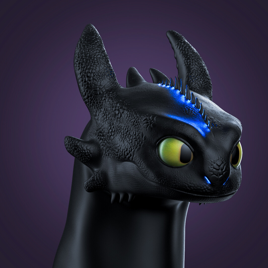 ArtStation - 3D Toothless Nightfury (Portrait)