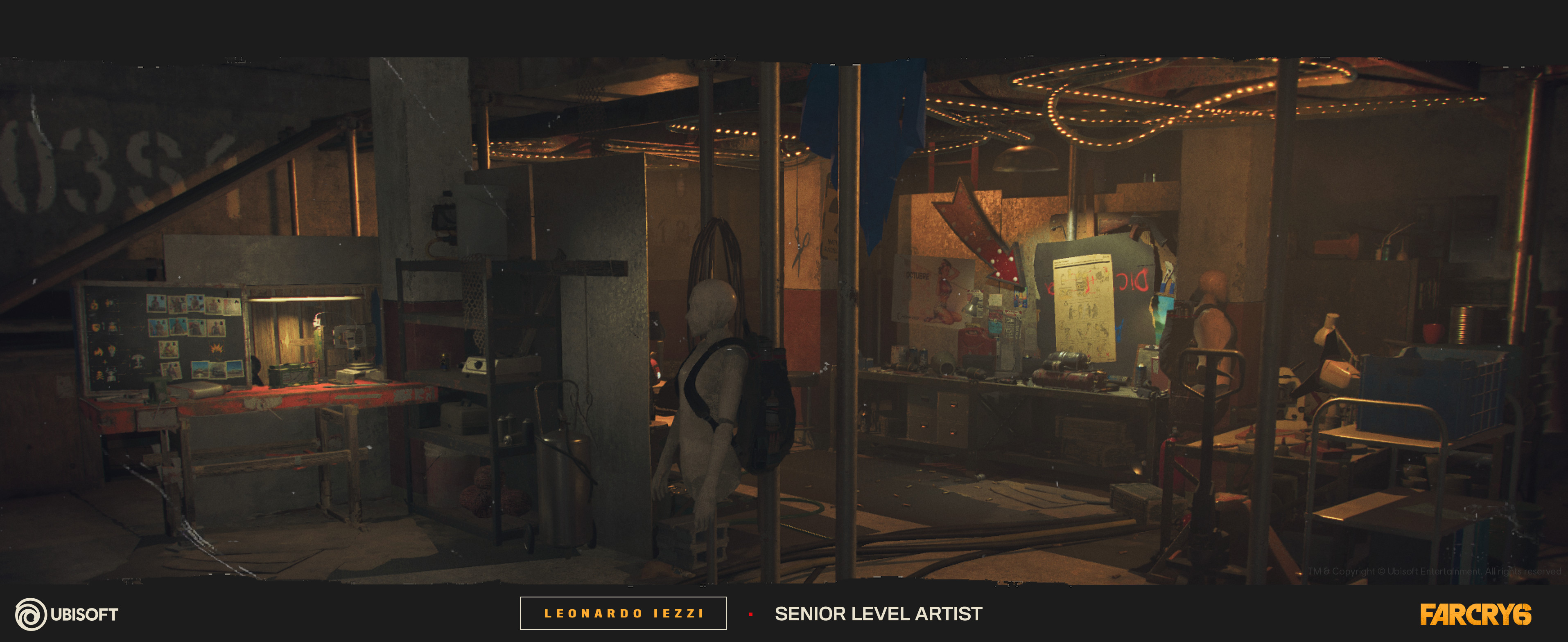Screenshot of Juan's Workshop showing different areas of the interior