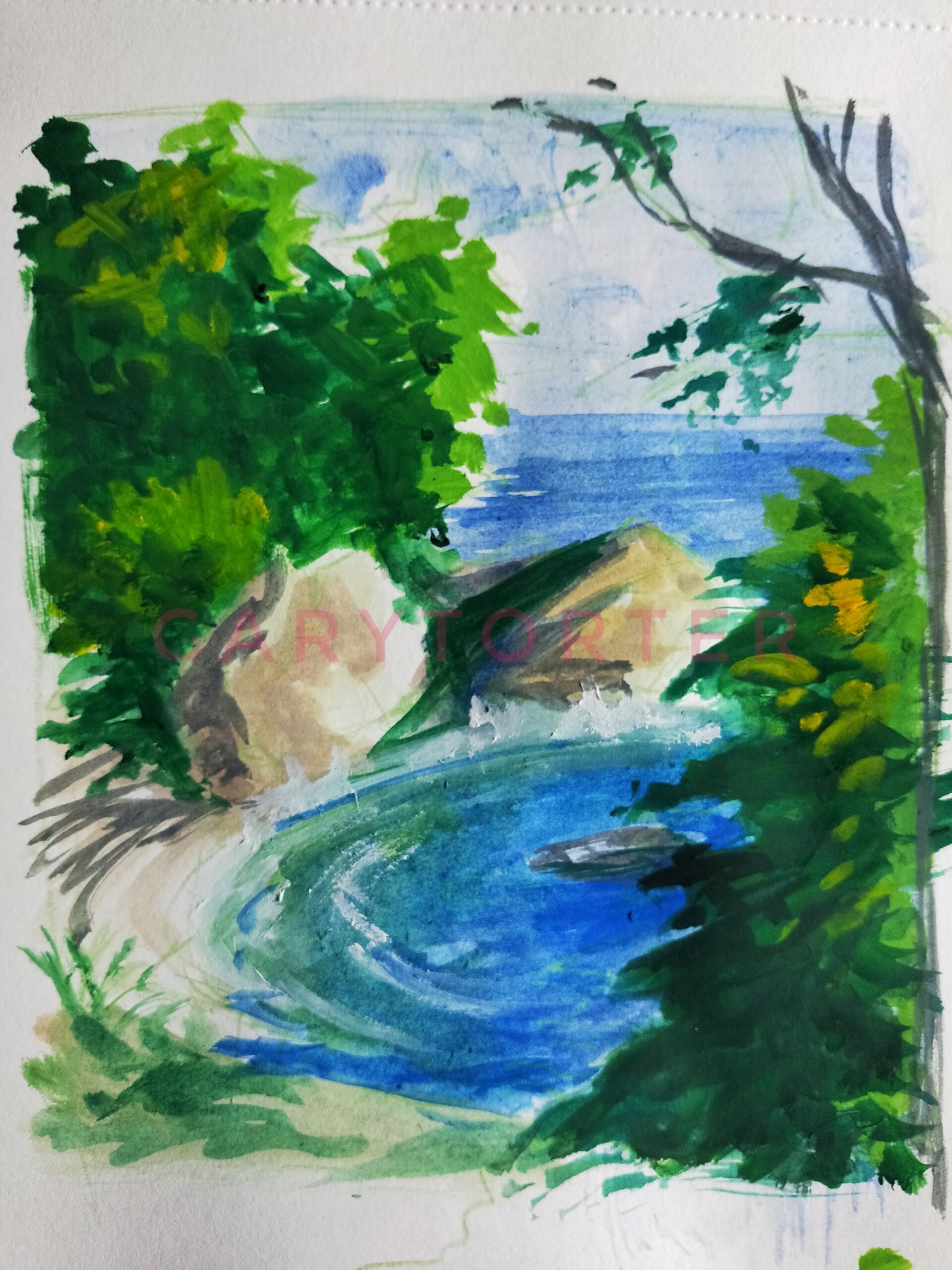 Artstation - Watercolor Environment, Garvit Singh