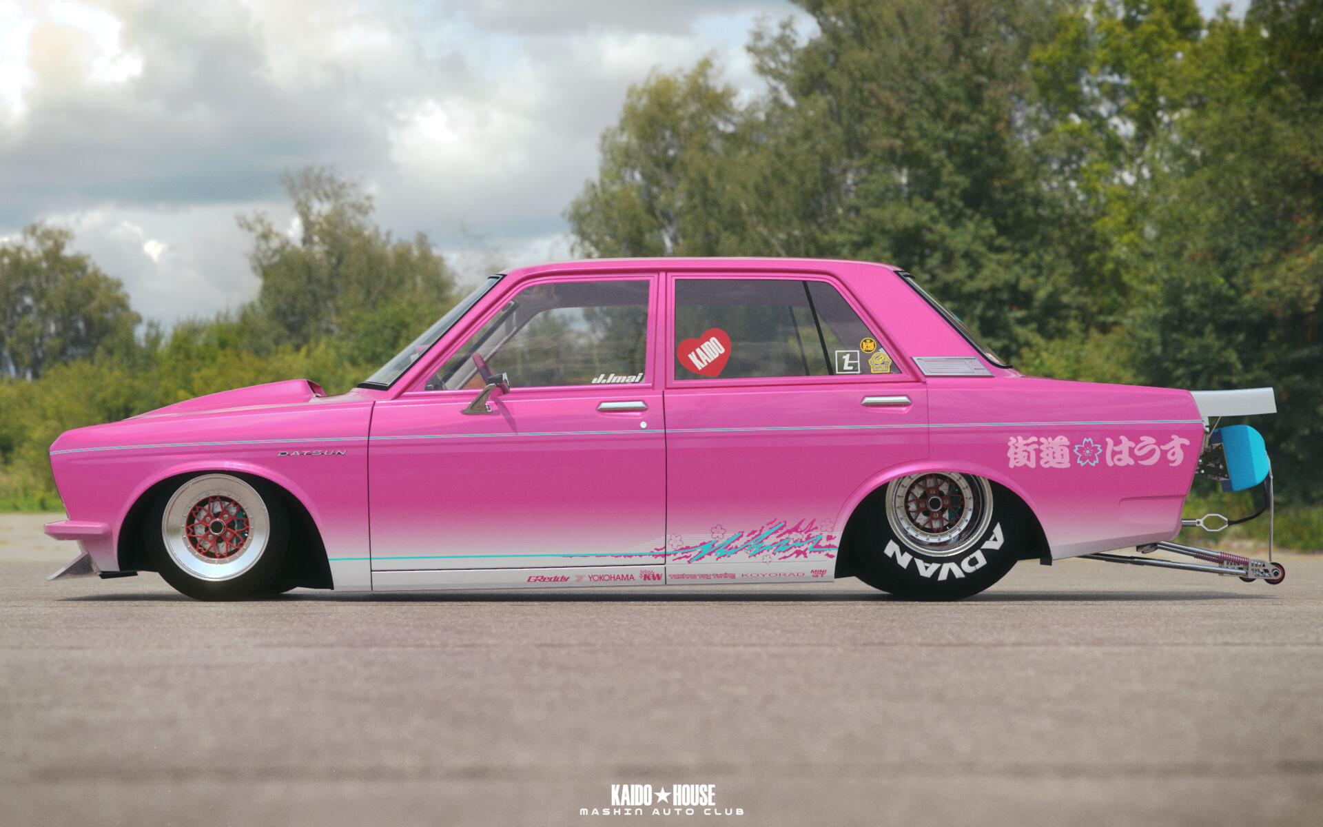 ArtStation - Sakura Sprinter: Datsun 510 Sedan Pro Street