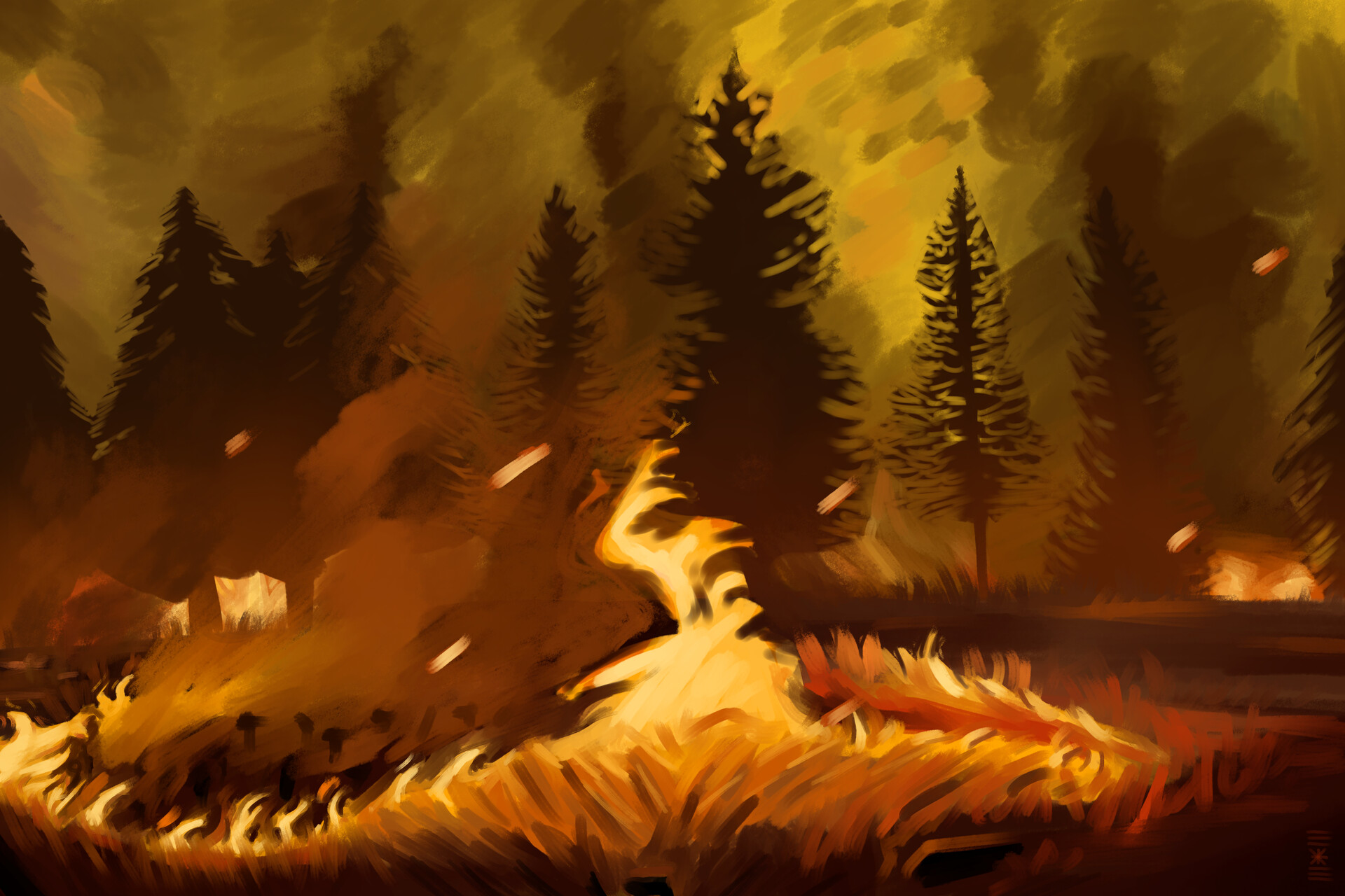 ArtStation - Burning Forest