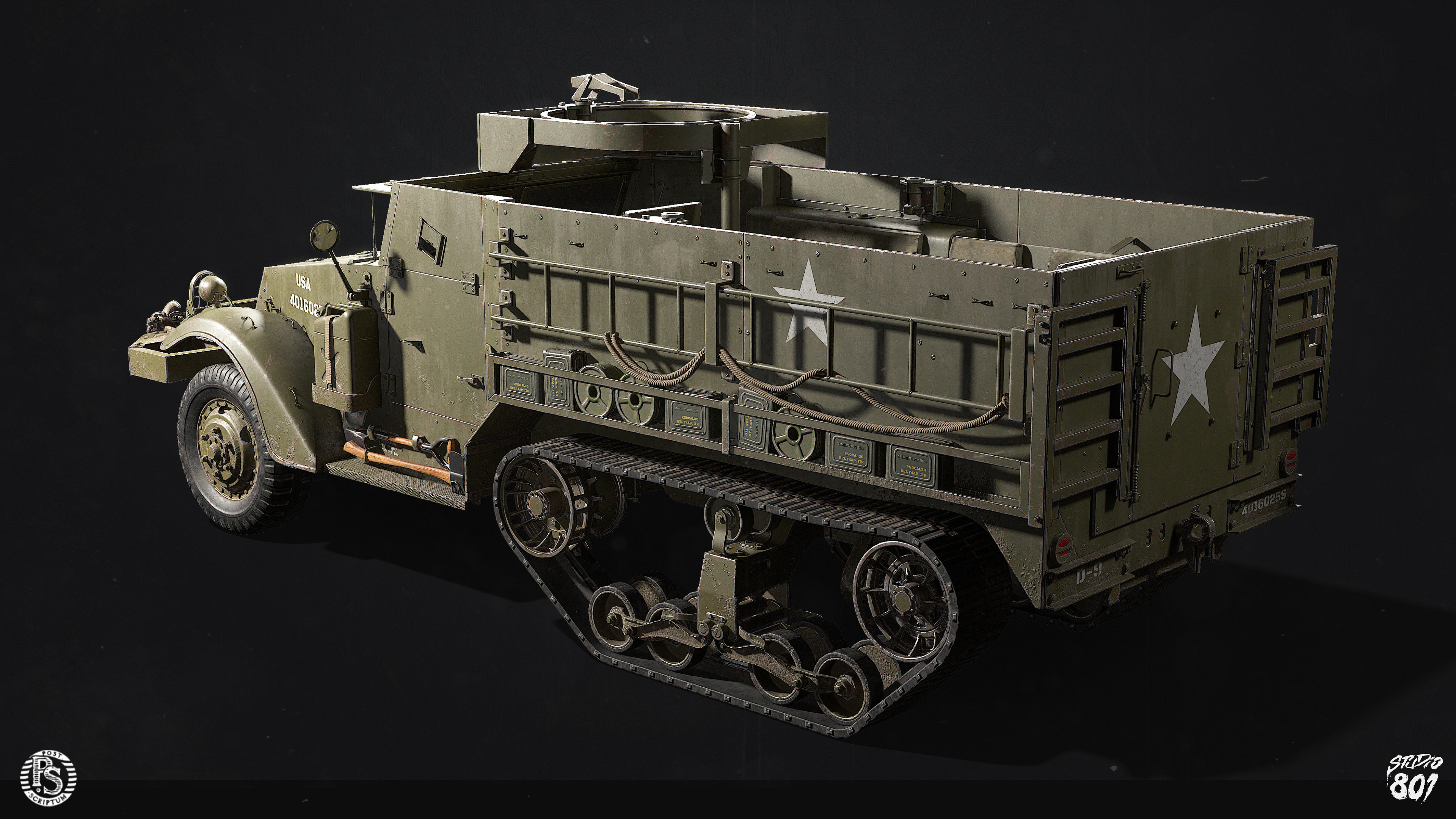 ArtStation - M3A1 Halftrack ArtStation - M3A1 Halftrack