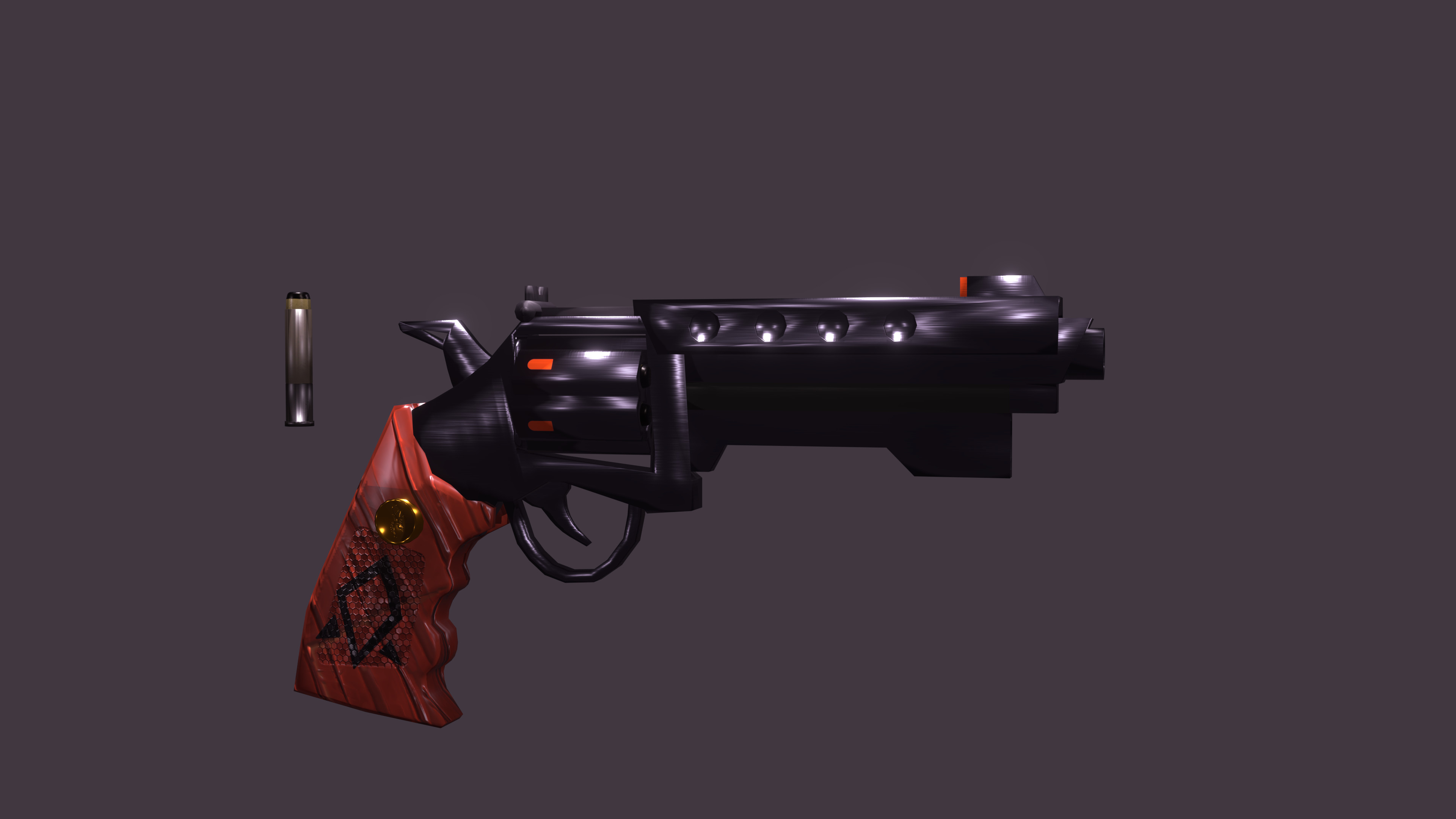 Revolver, based off a Smith and Wesson Model 29, aka the Dirty Harry Gun.