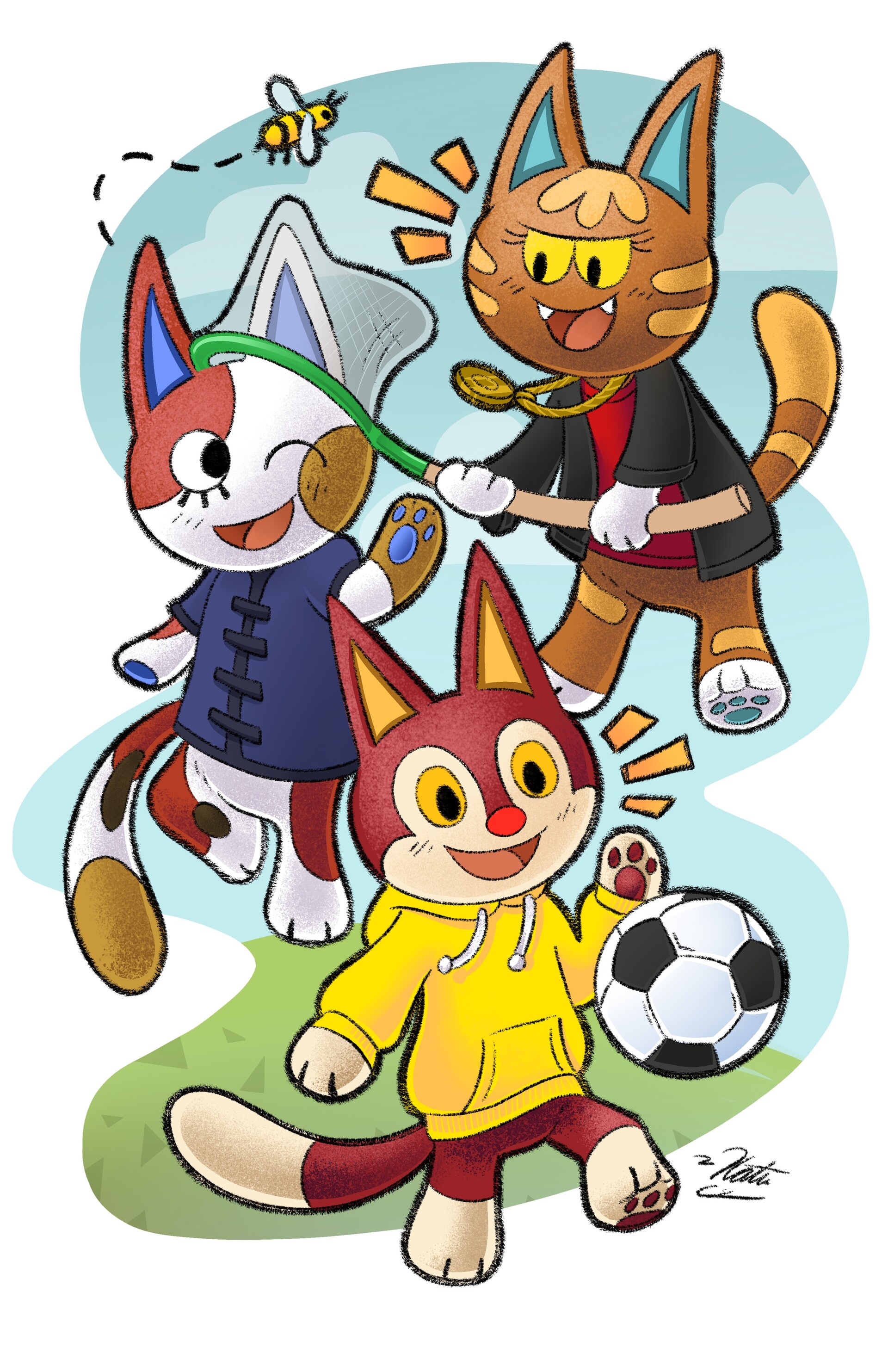 ArtStation Cats of Animal Crossing