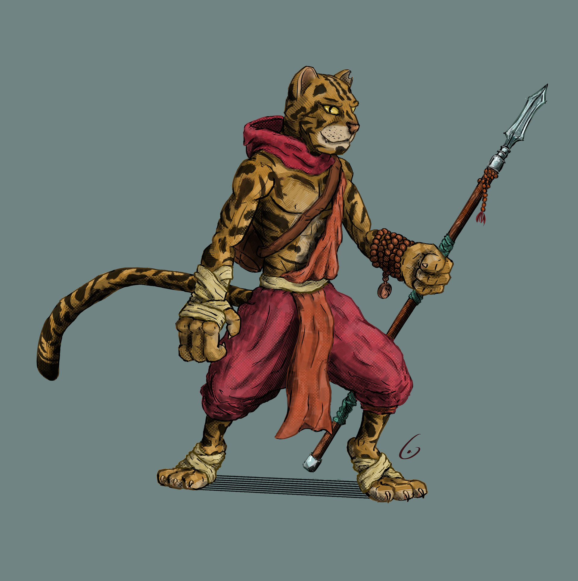 ArtStation Hano DnD Tabaxi Monk