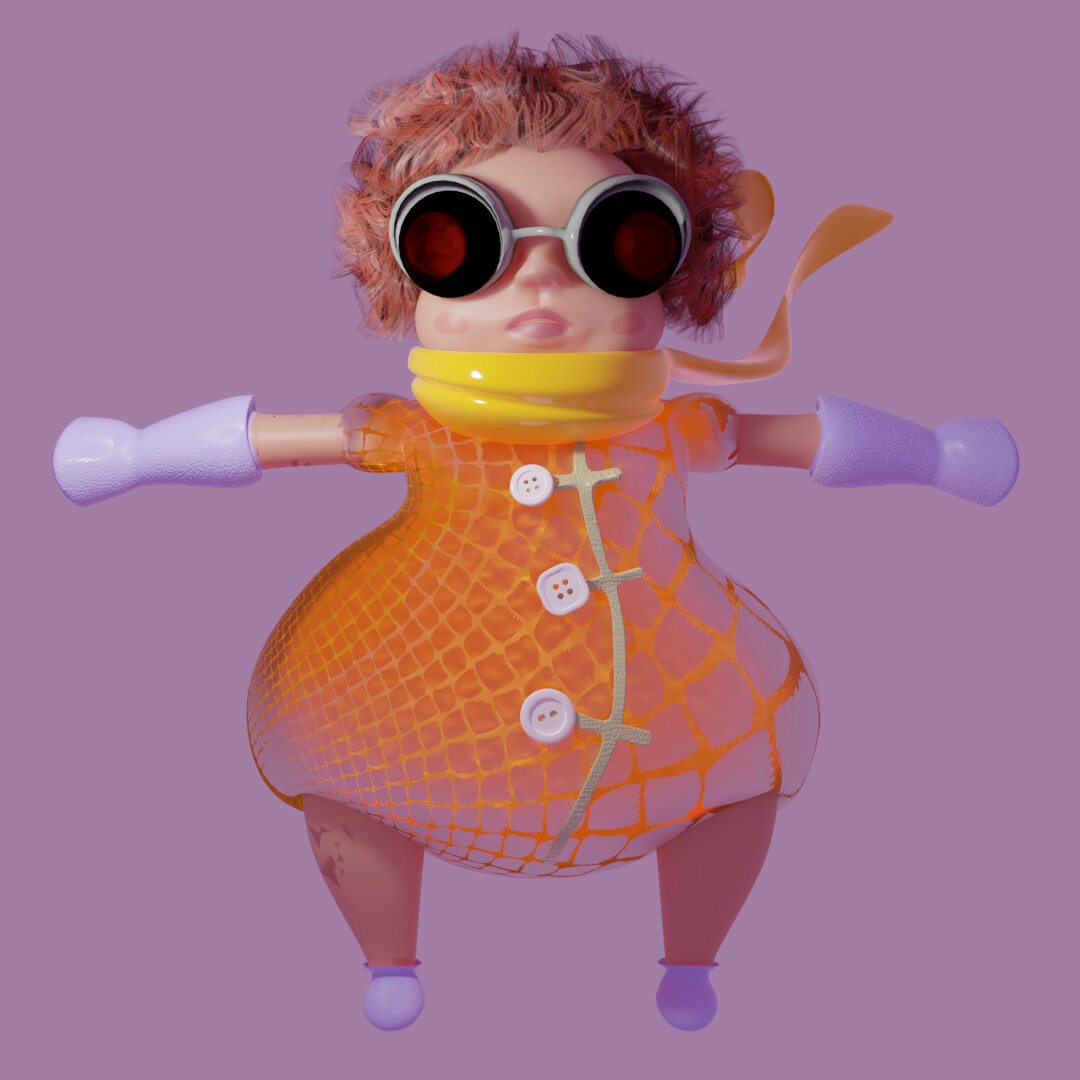 This is Boo! A little character I made for an animation that I might make in the future.