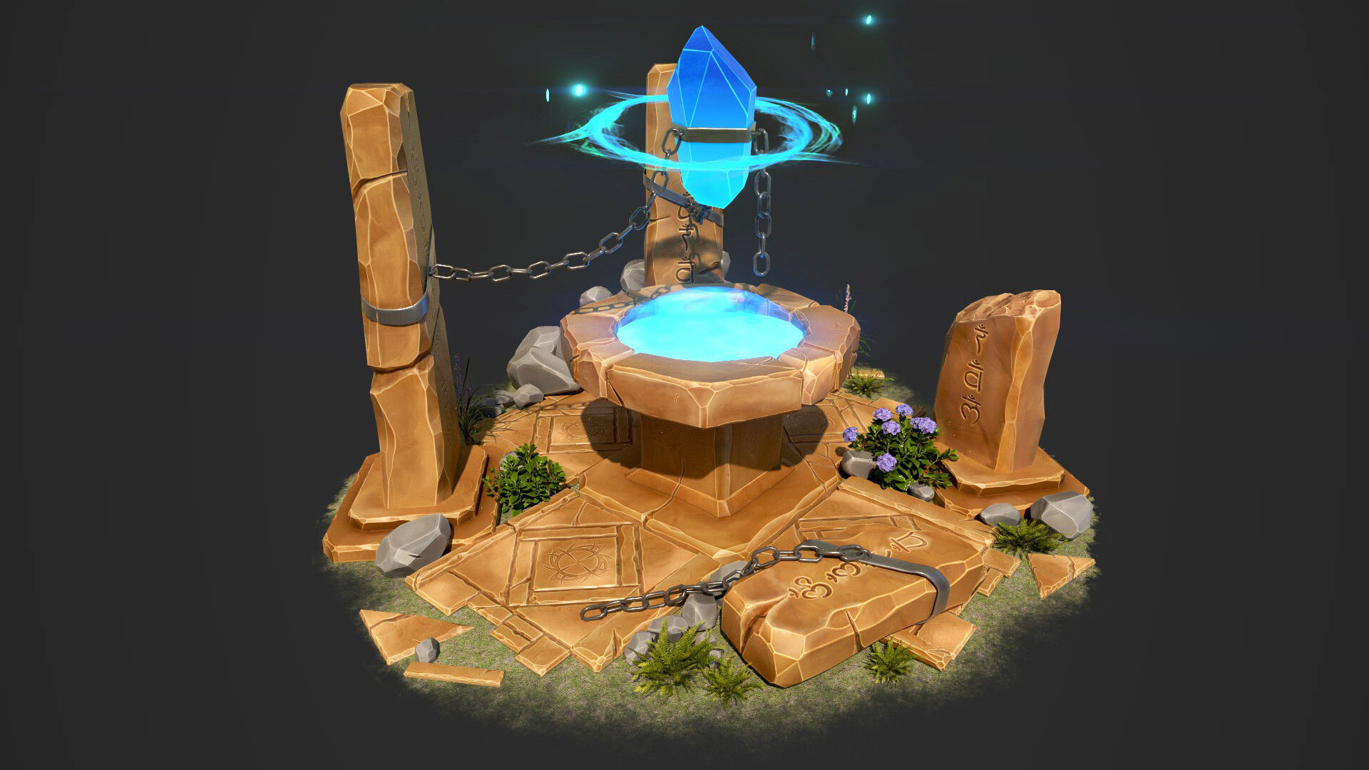 ArtStation - Ancient Rocks- Stylized asset