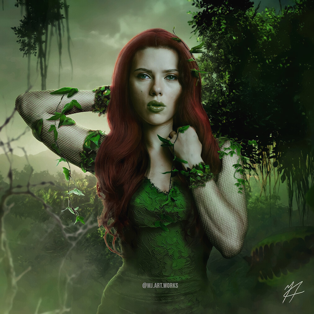 ArtStation - What If... Black Widow becomes Poison Ivy