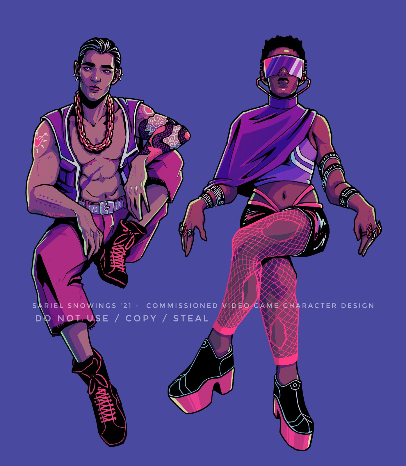 Finished portraits of "HIM" and "HER" to be implemented in-game