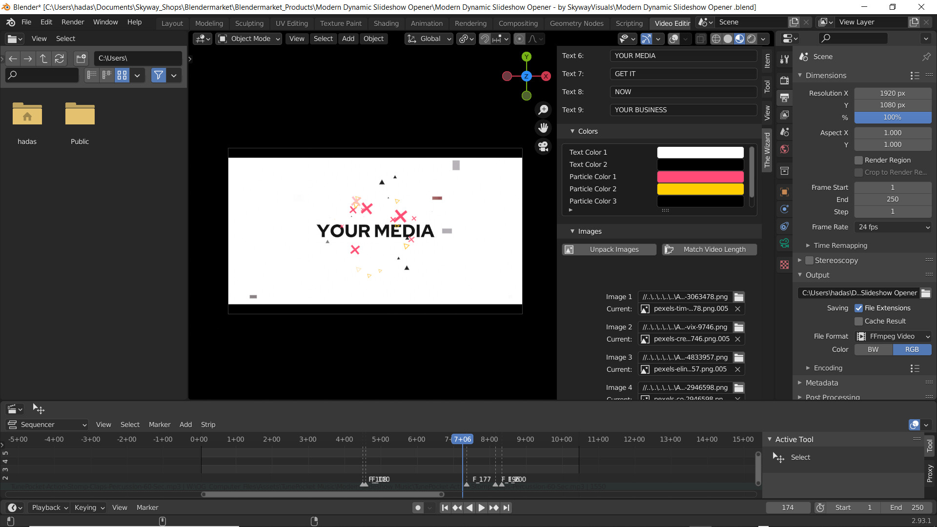 Deborah Daniels Motion Graphics Project Modern Dynamic Slideshow Opener