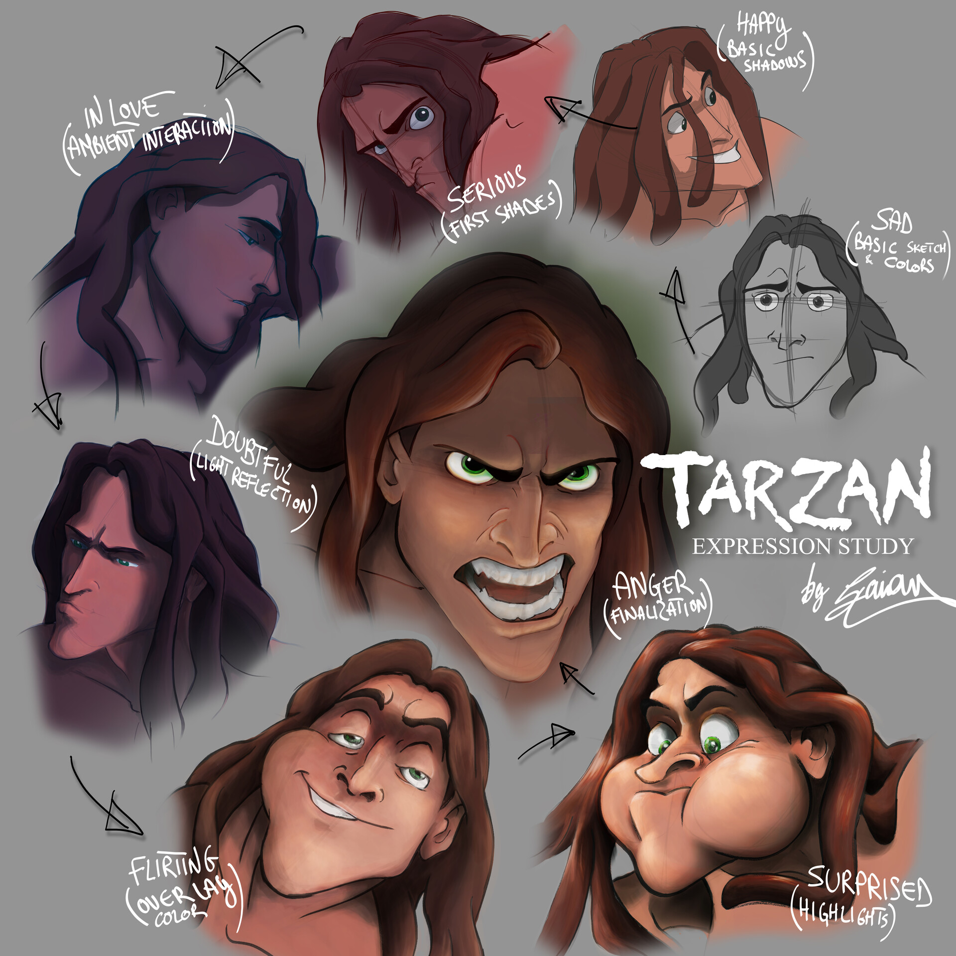 Tarzan Character Sketches 2 | Posted via email from Animatio… | Flickr