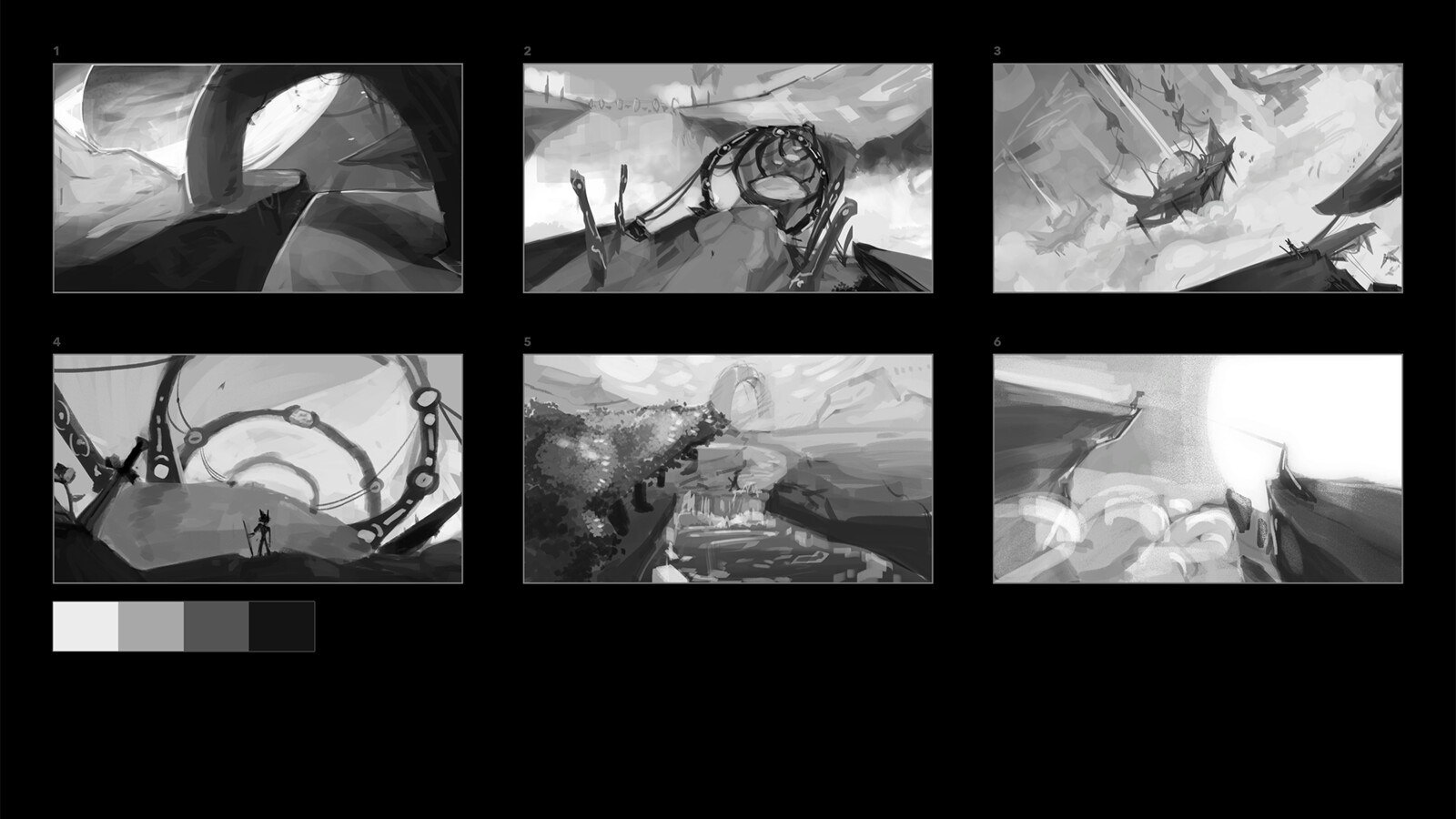 Black &amp; White Thumbnail Sketches