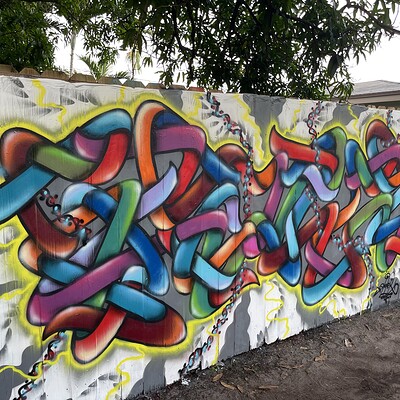 Fluorescent art spray paint Space Shoker style West Palm Beach : r
