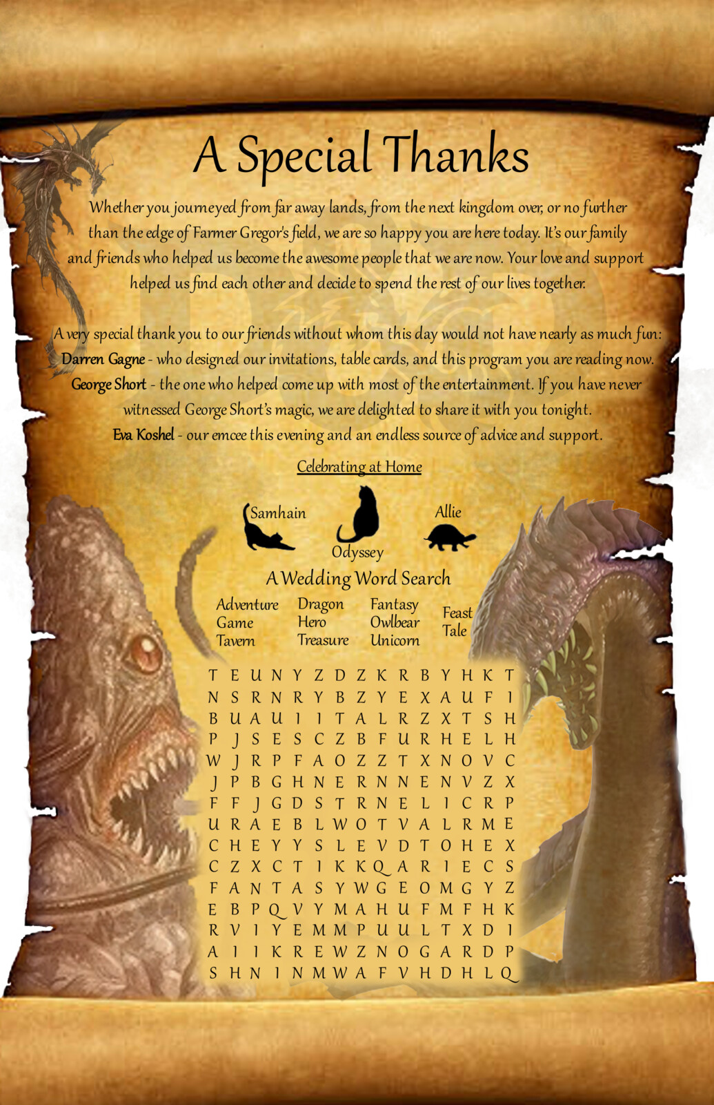 D&amp;D themed wedding program - BACK - Krita