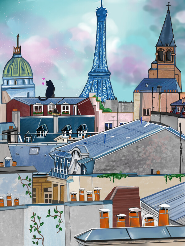 ArtStation Rooftops of Paris