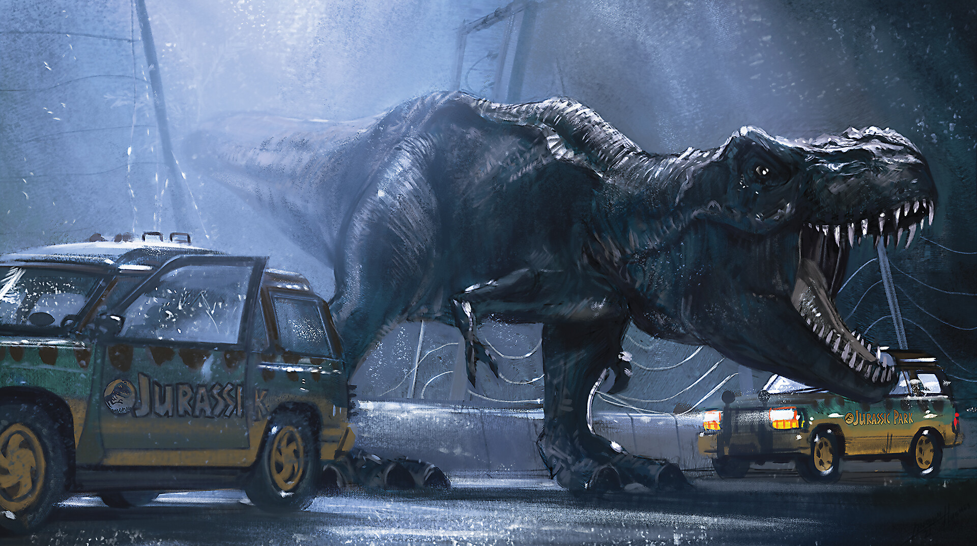 Jurassic Park Illustration  Josh Hagen