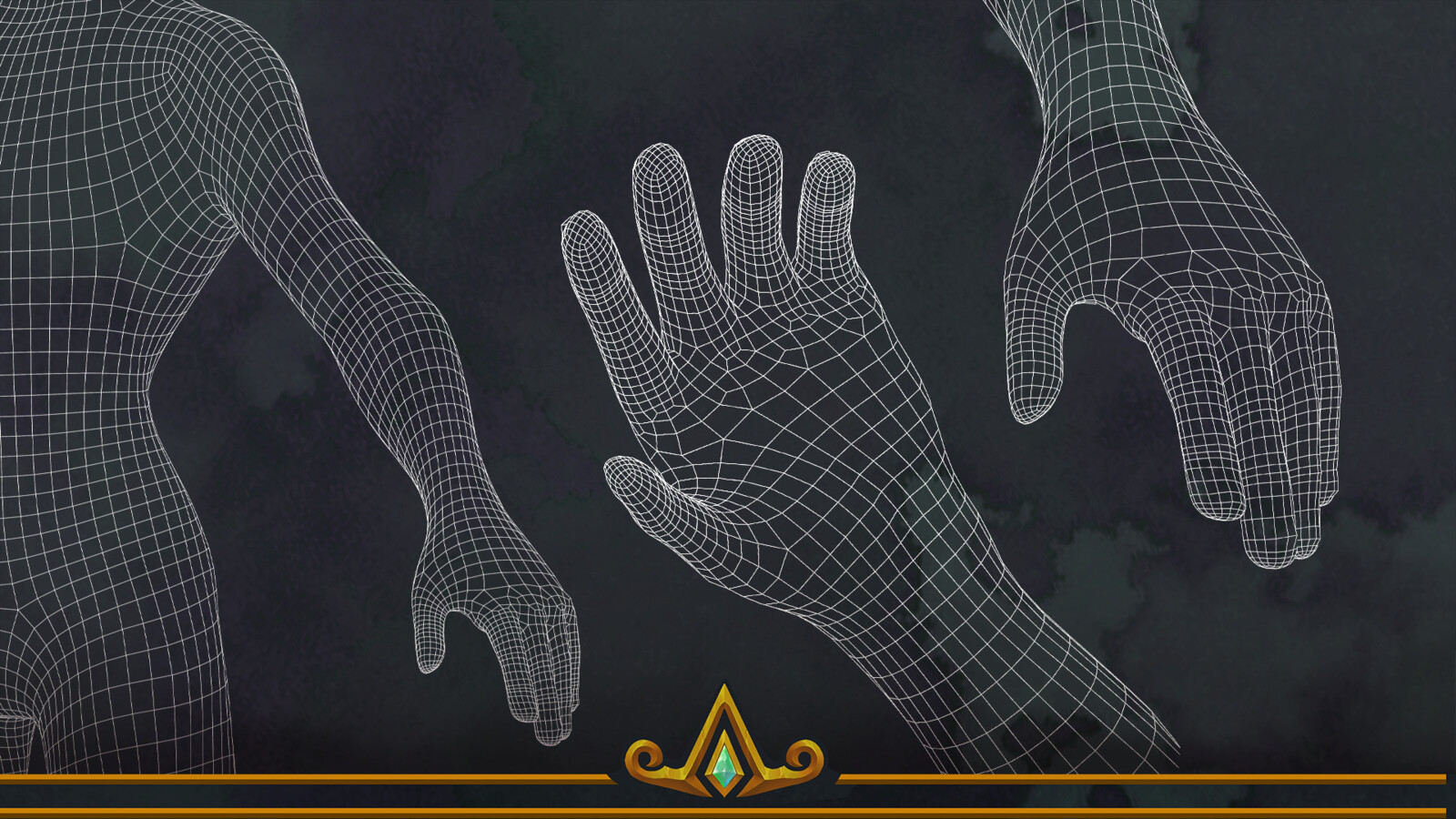 Torso and Hands Wireframe