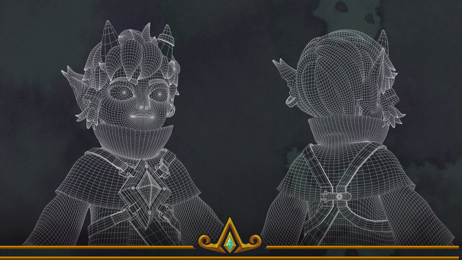 Clothed Wireframe (Poly Hair)
