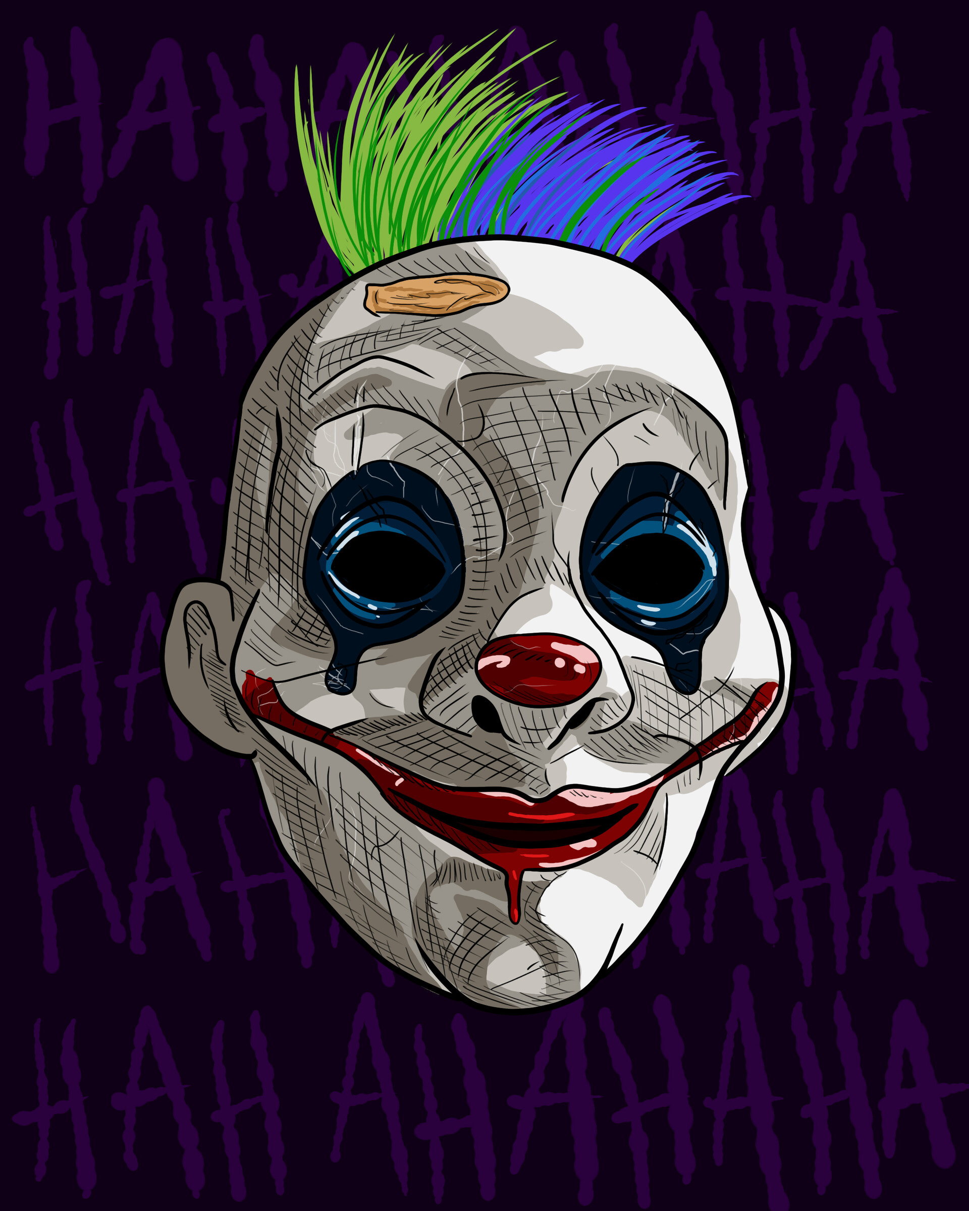 ArtStation - Joker Goon Clown Mask (The Dark Knight)