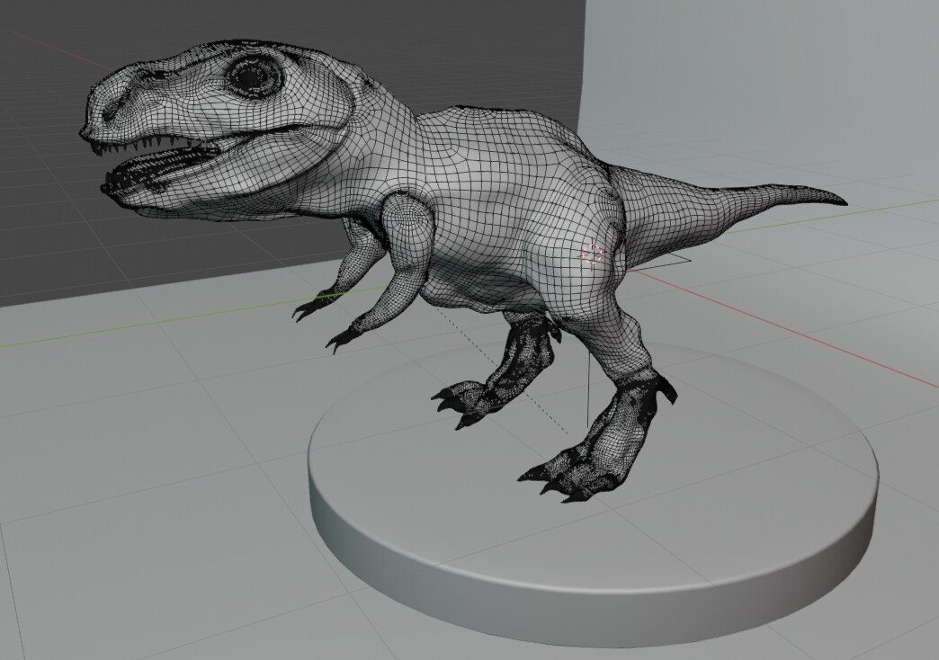 High-poly sculpt wireframe 1.