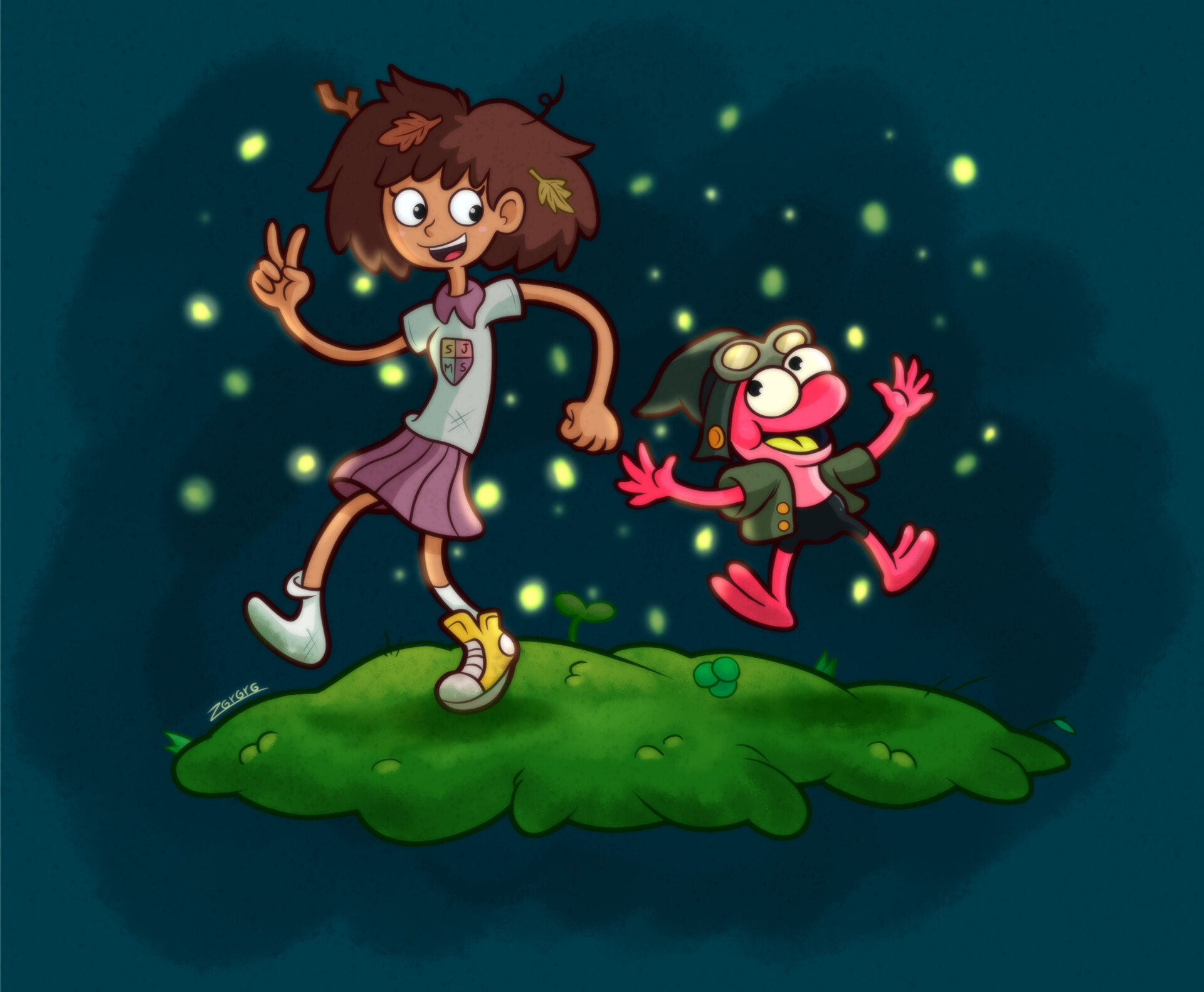 Artstation Anne And Sprig Amphibia 