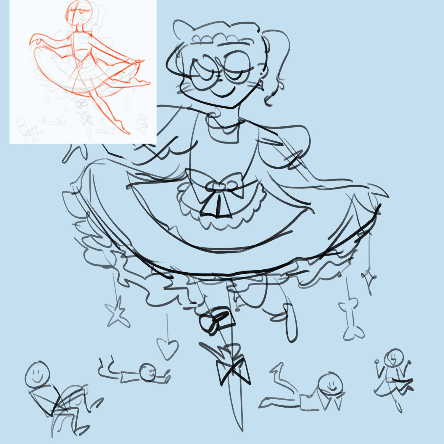 thumbnail + poses assistance