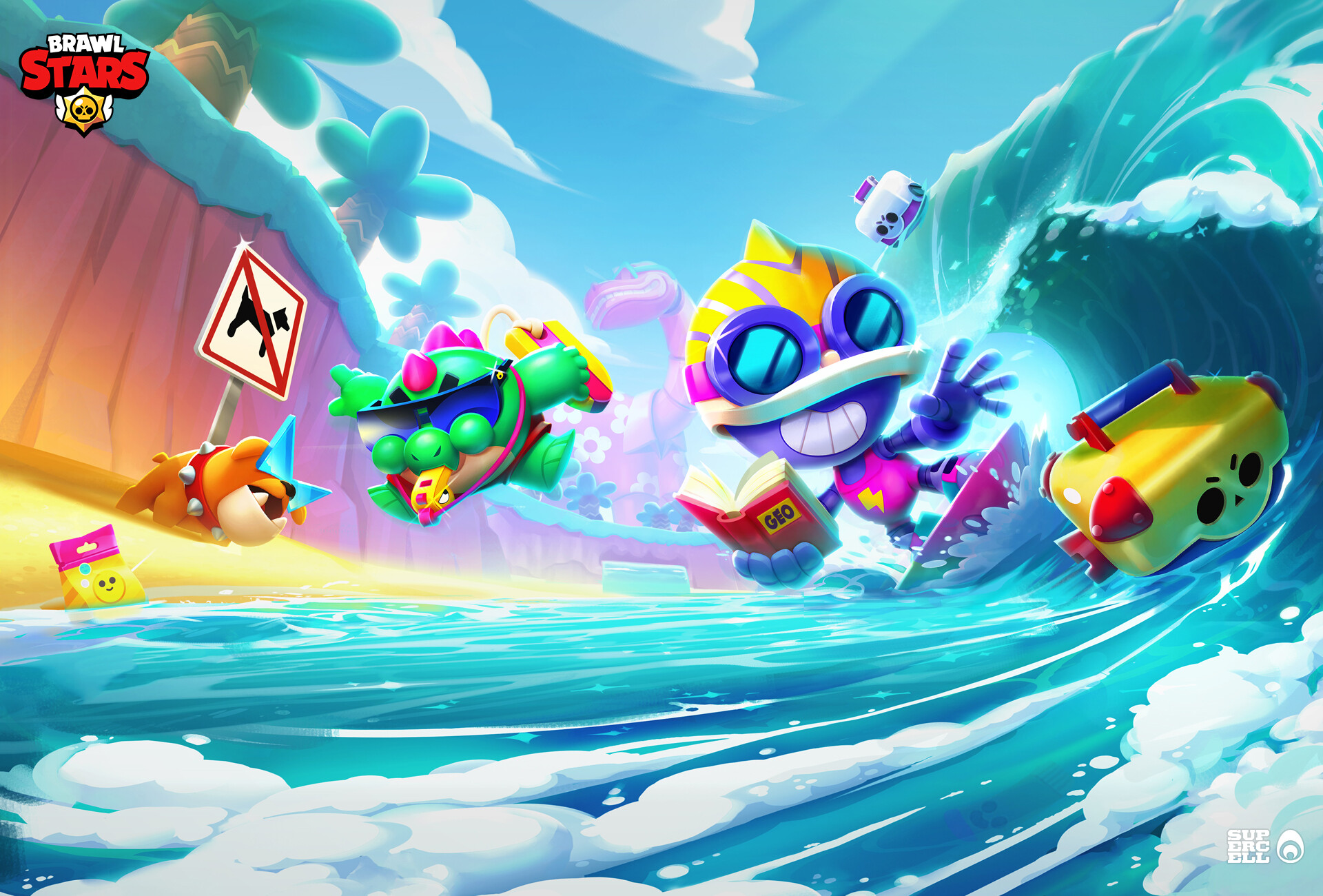 Ocellus SERVICES Brawl Stars Jurassic Splash Surfer Carl