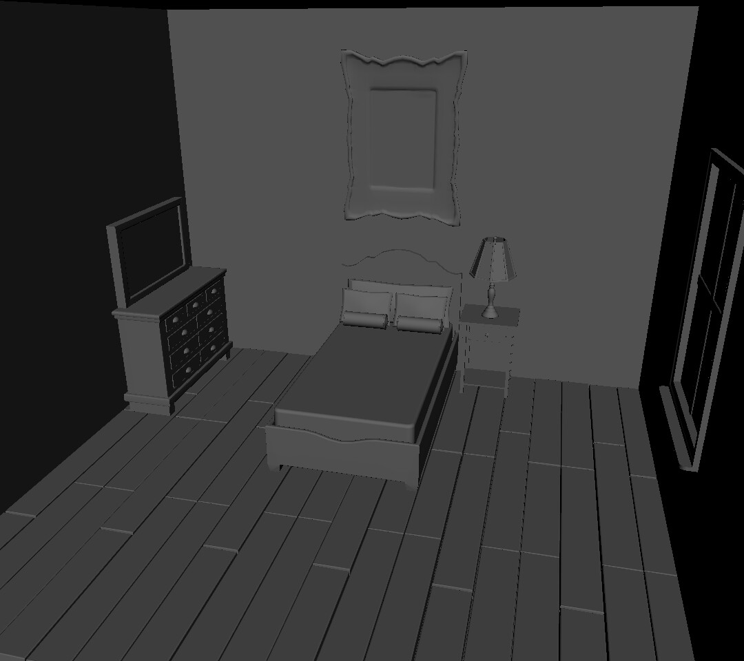 LeeAndre Board Bedroom Scene Progress Shot